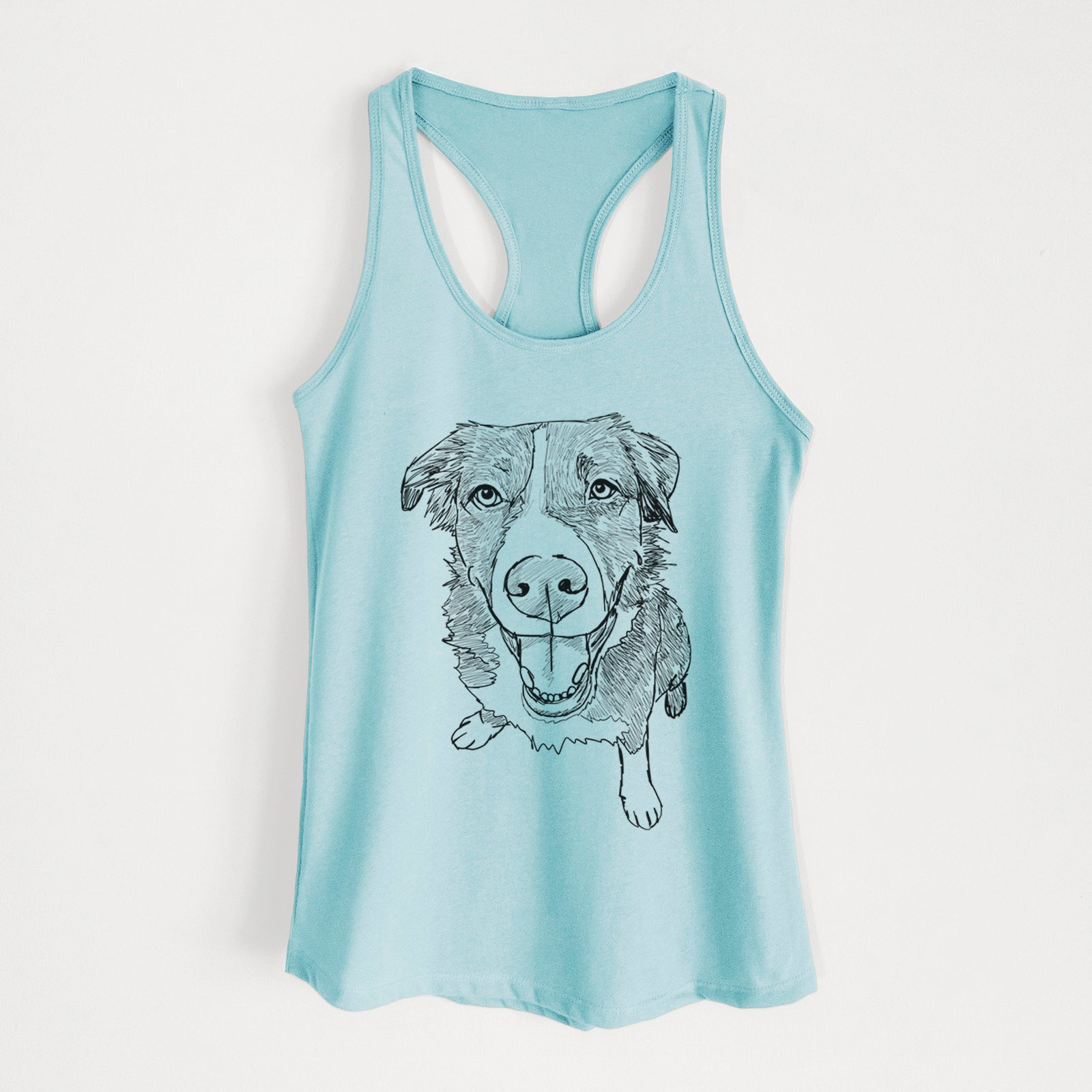 Doodled Bernie the Mixed Breed - Women's Racerback Tanktop