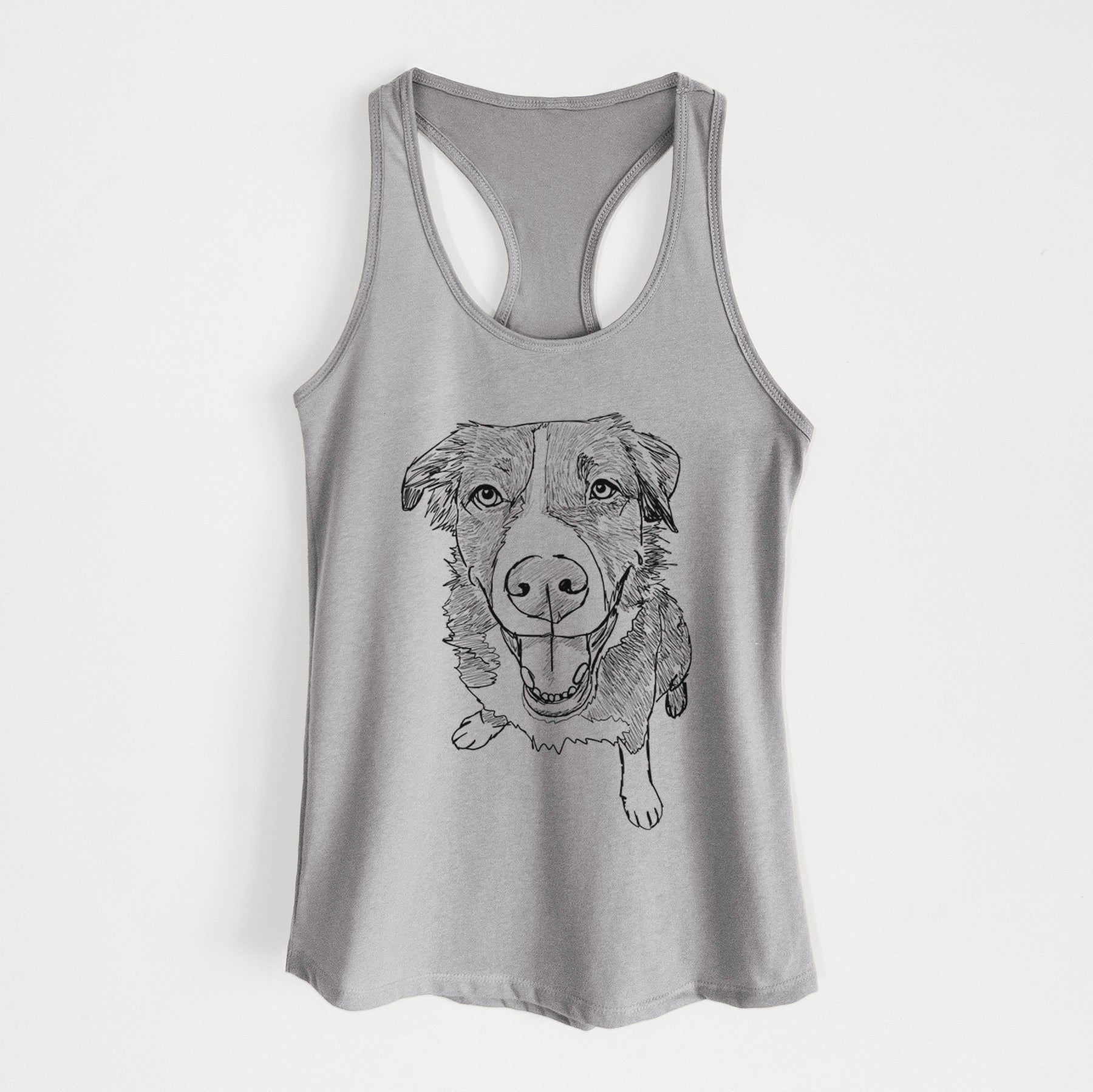 Doodled Bernie the Mixed Breed - Women's Racerback Tanktop