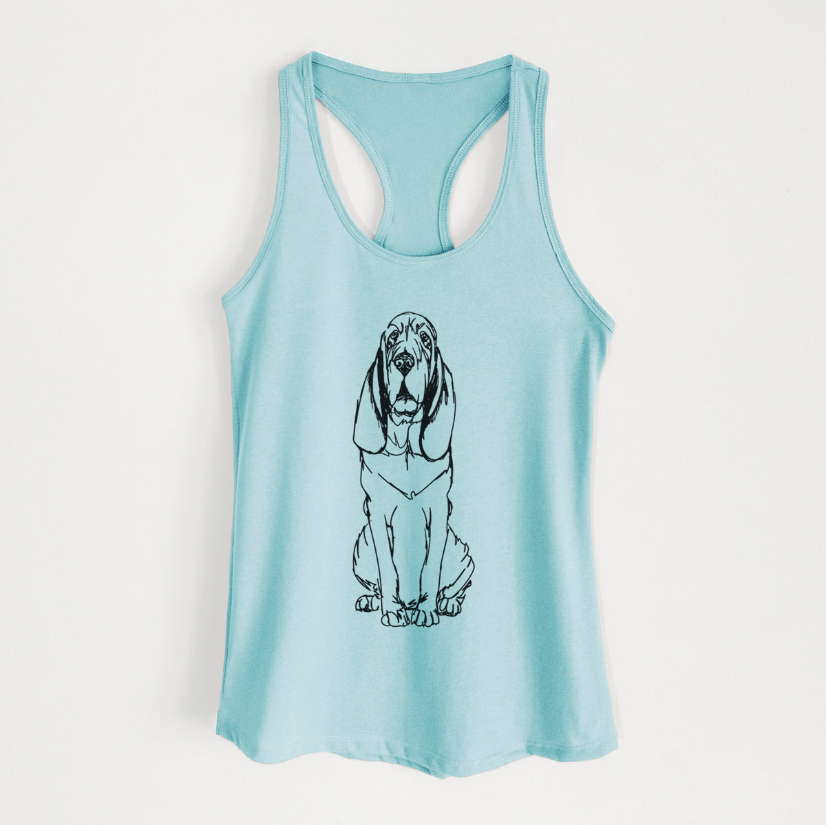 Doodled Bloodhound - Women&#39;s Racerback Tanktop