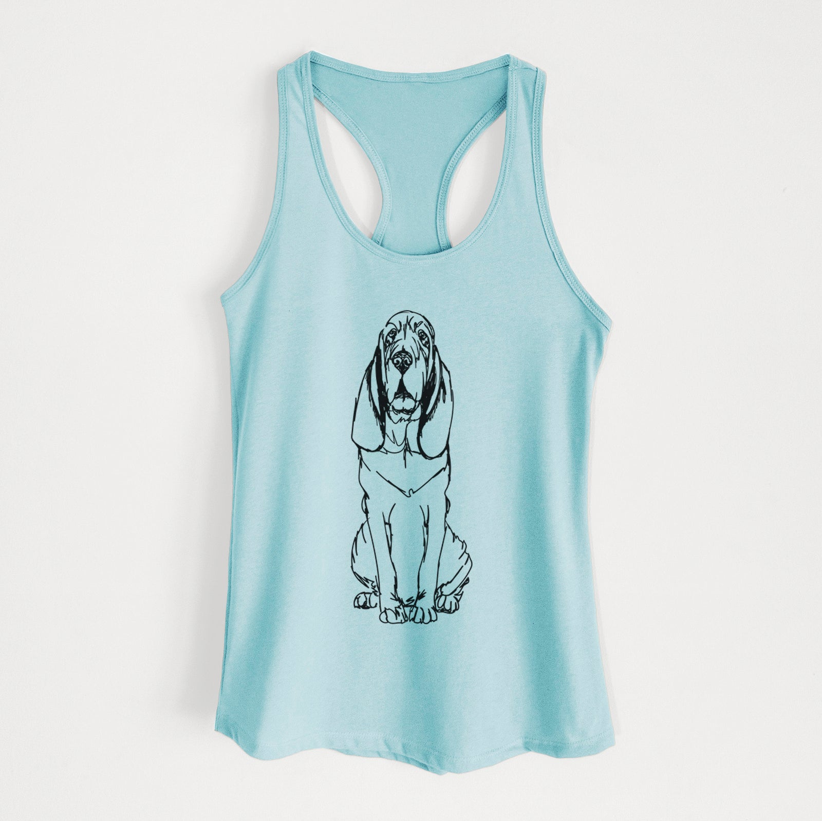 Doodled Bloodhound - Women's Racerback Tanktop