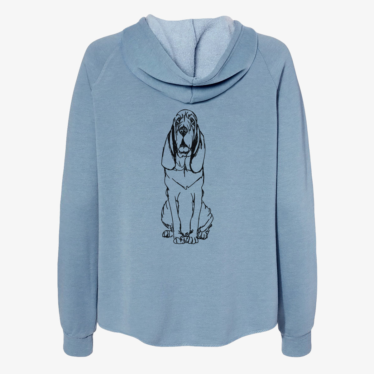 Doodled Bloodhound - Women's Cali Wave Zip-Up Sweatshirt