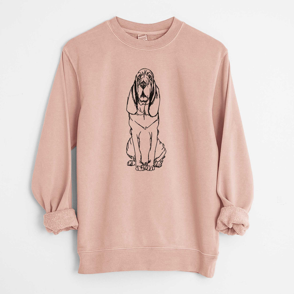 Doodled Bloodhound the  - Unisex Pigment Dyed Crew Sweatshirt