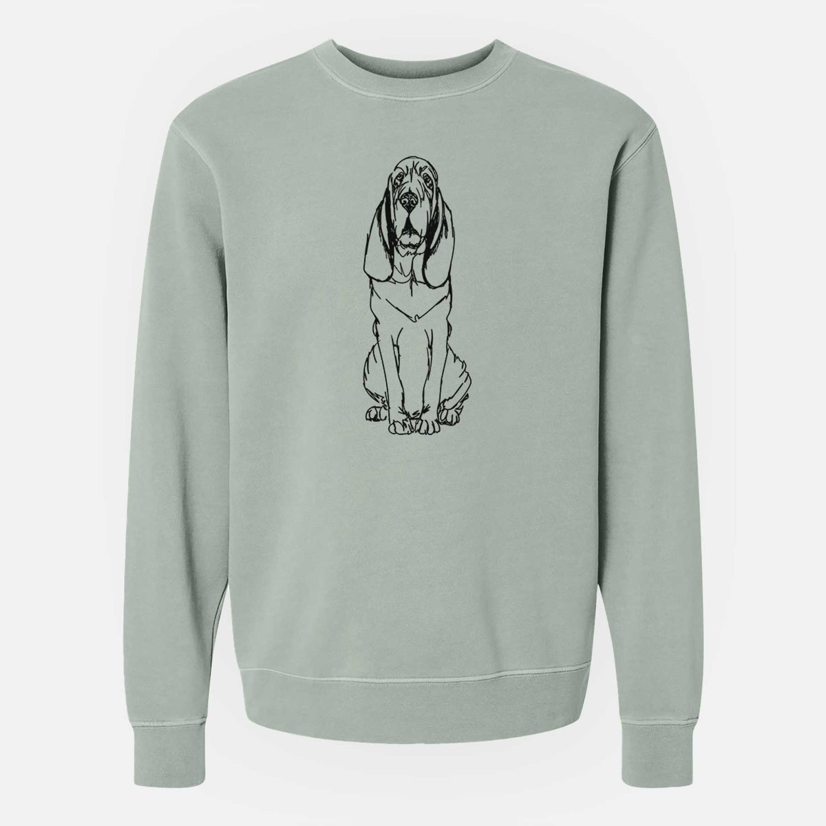 Doodled Bloodhound the  - Unisex Pigment Dyed Crew Sweatshirt
