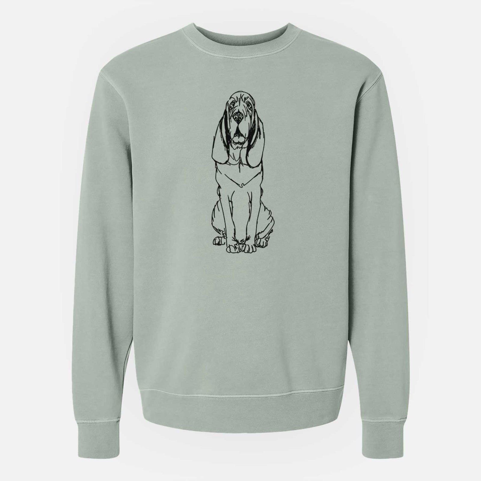 Doodled Bloodhound the  - Unisex Pigment Dyed Crew Sweatshirt