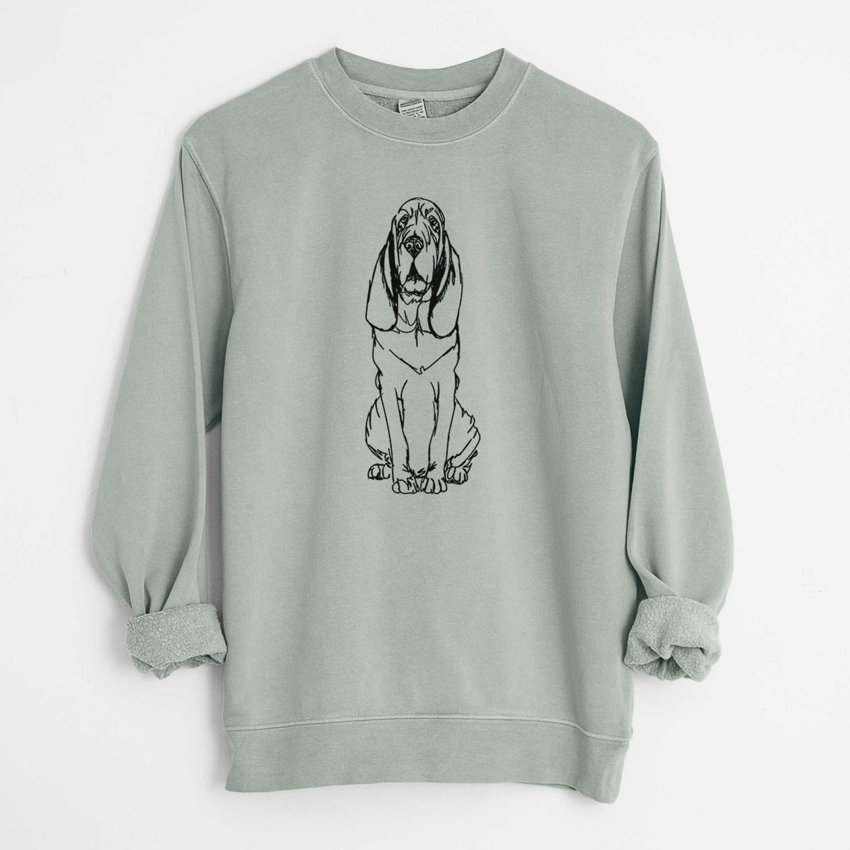 Doodled Bloodhound the  - Unisex Pigment Dyed Crew Sweatshirt