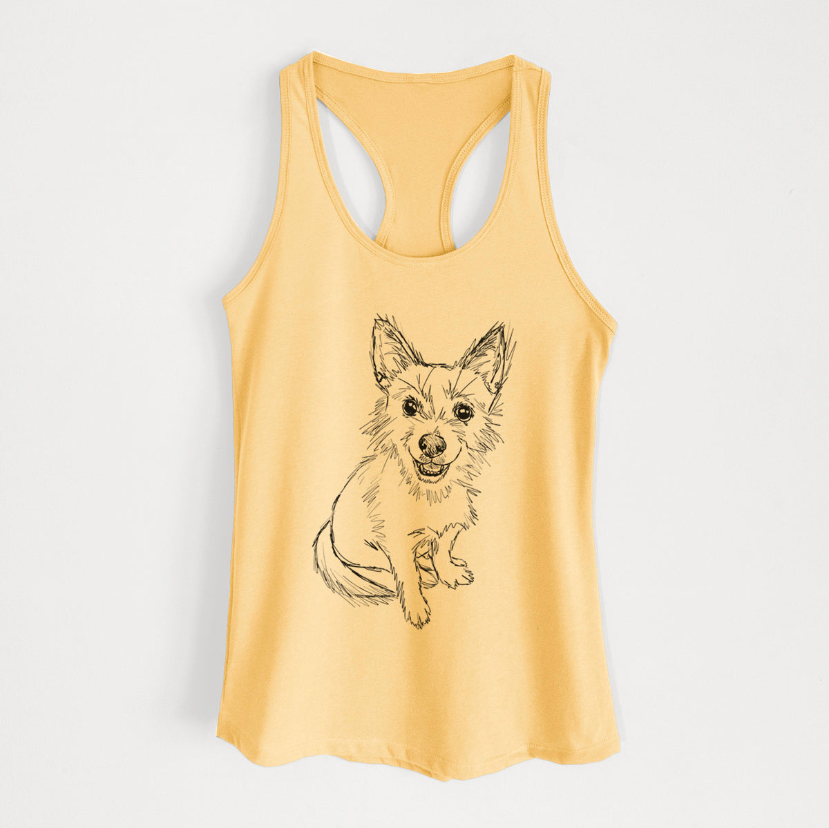 Doodled Boo the Mixed Breed - Women's Racerback Tanktop