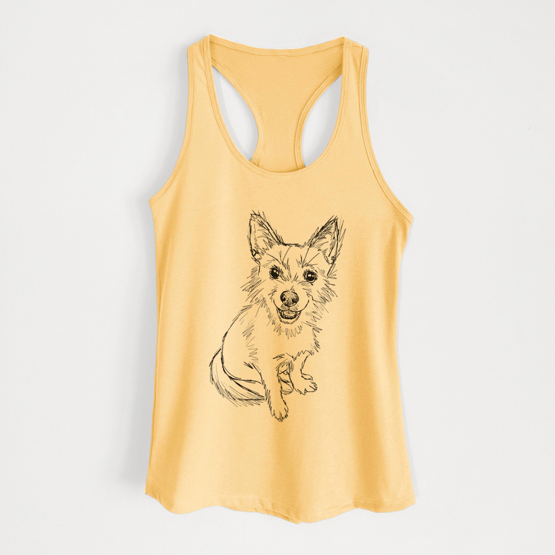 Doodled Boo the Mixed Breed - Women's Racerback Tanktop