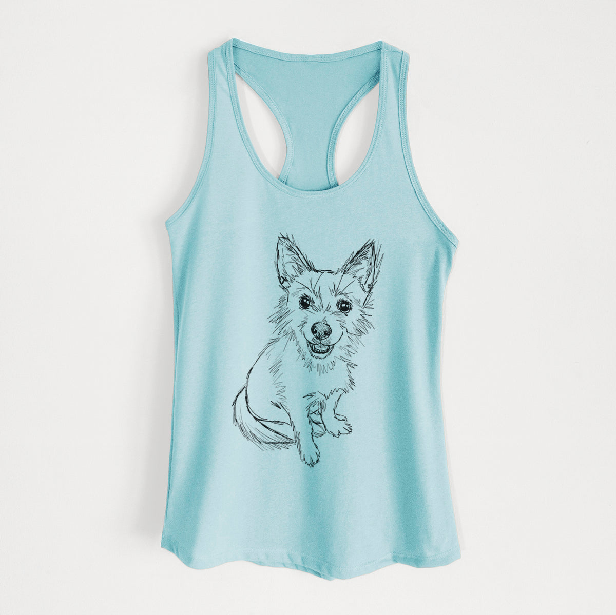 Doodled Boo the Mixed Breed - Women&#39;s Racerback Tanktop