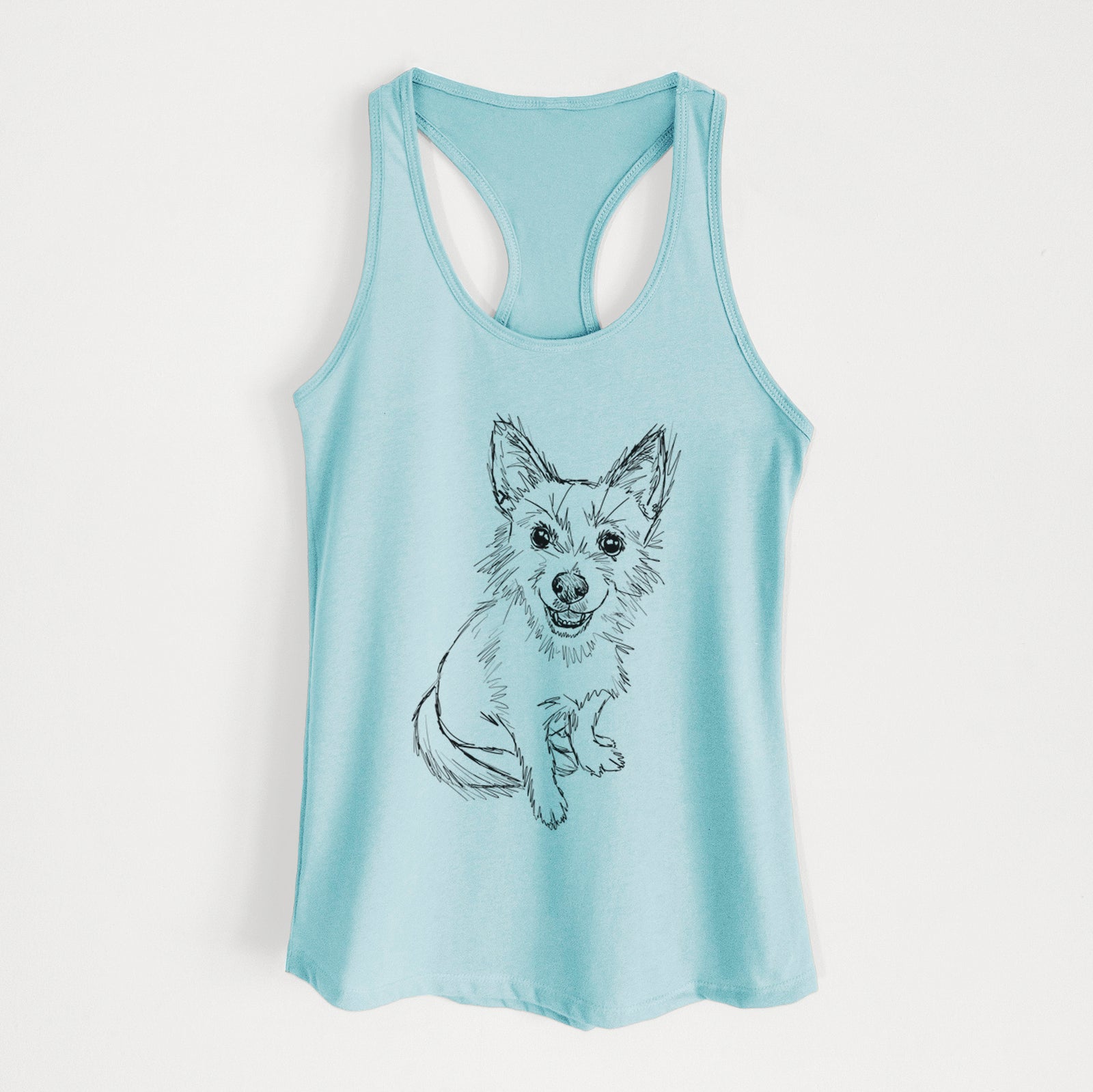 Doodled Boo the Mixed Breed - Women's Racerback Tanktop