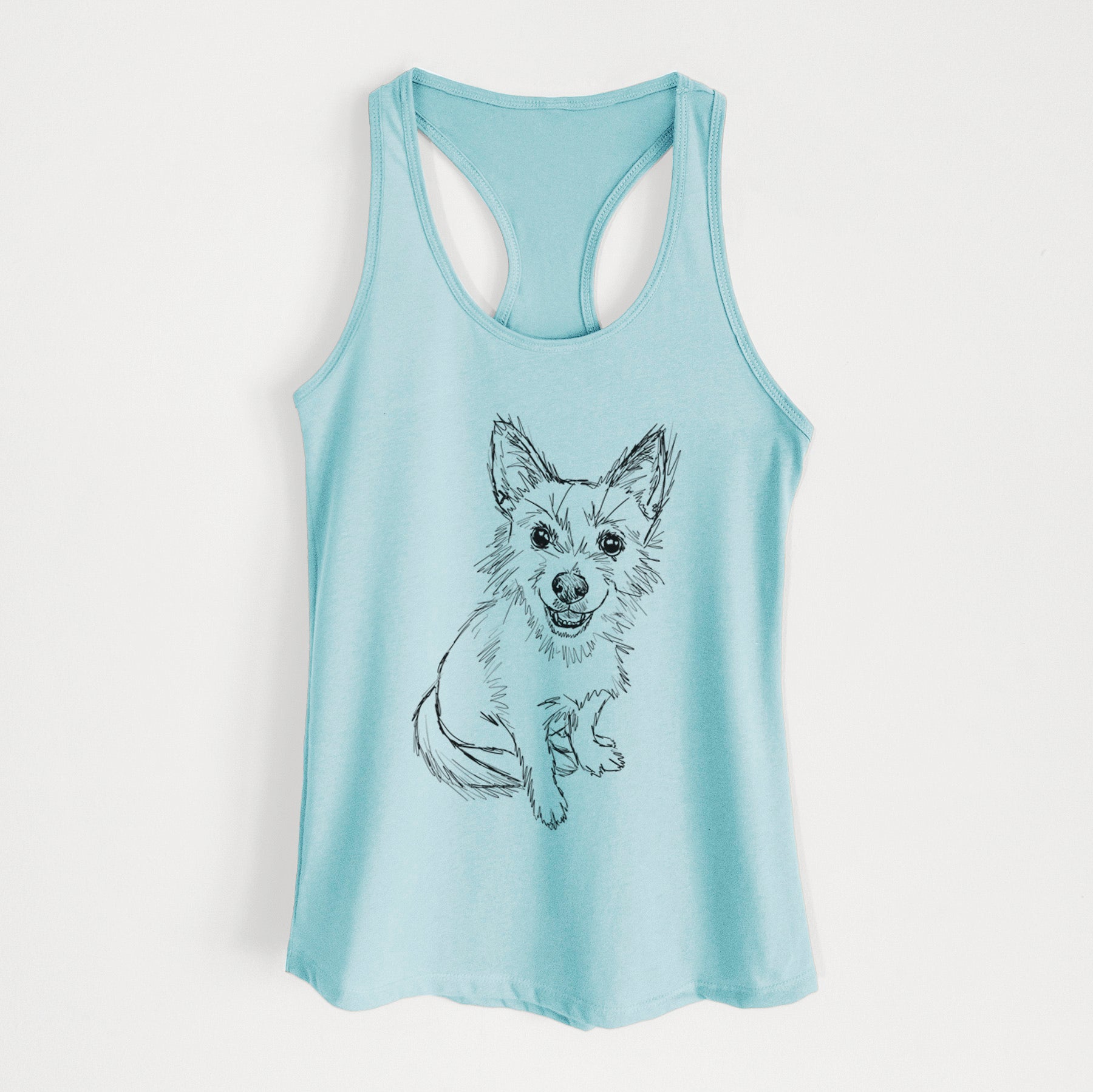 Doodled Boo the Mixed Breed - Women's Racerback Tanktop