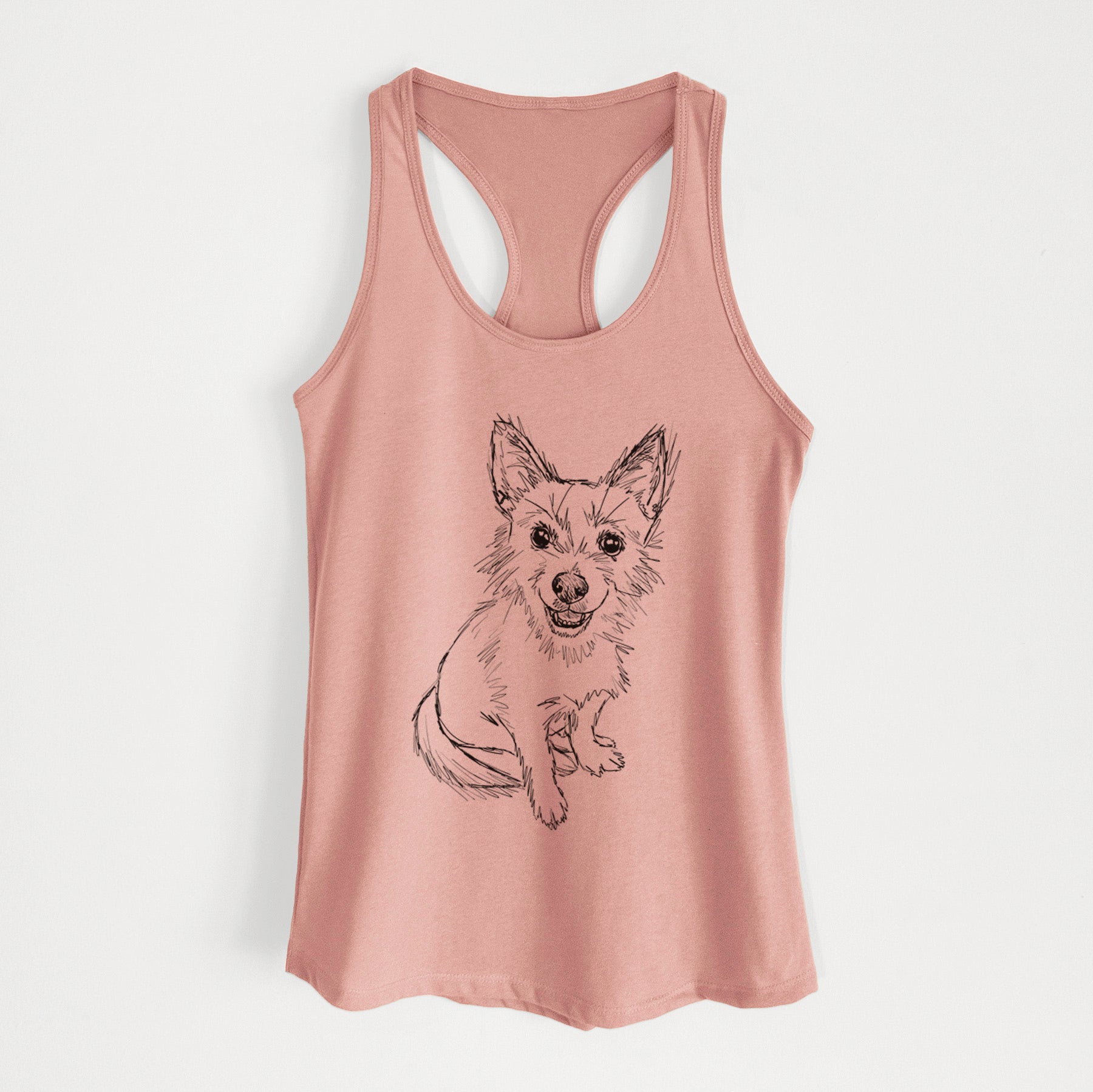 Doodled Boo the Mixed Breed - Women's Racerback Tanktop