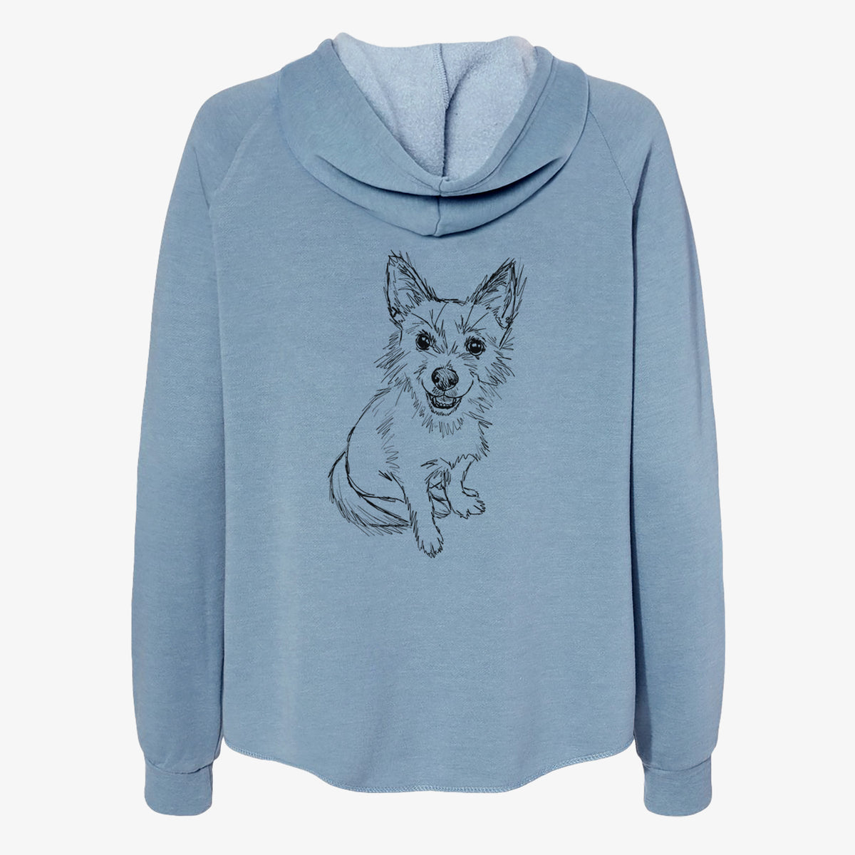 Doodled Boo the Mixed Breed - Women's Cali Wave Zip-Up Sweatshirt