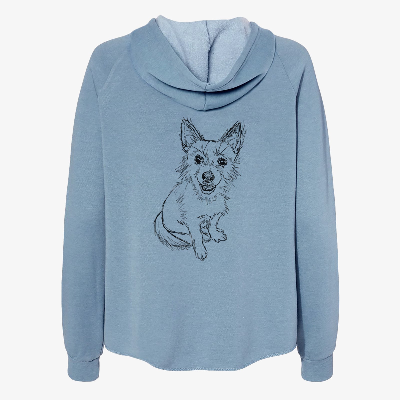 Doodled Boo the Mixed Breed - Women's Cali Wave Zip-Up Sweatshirt