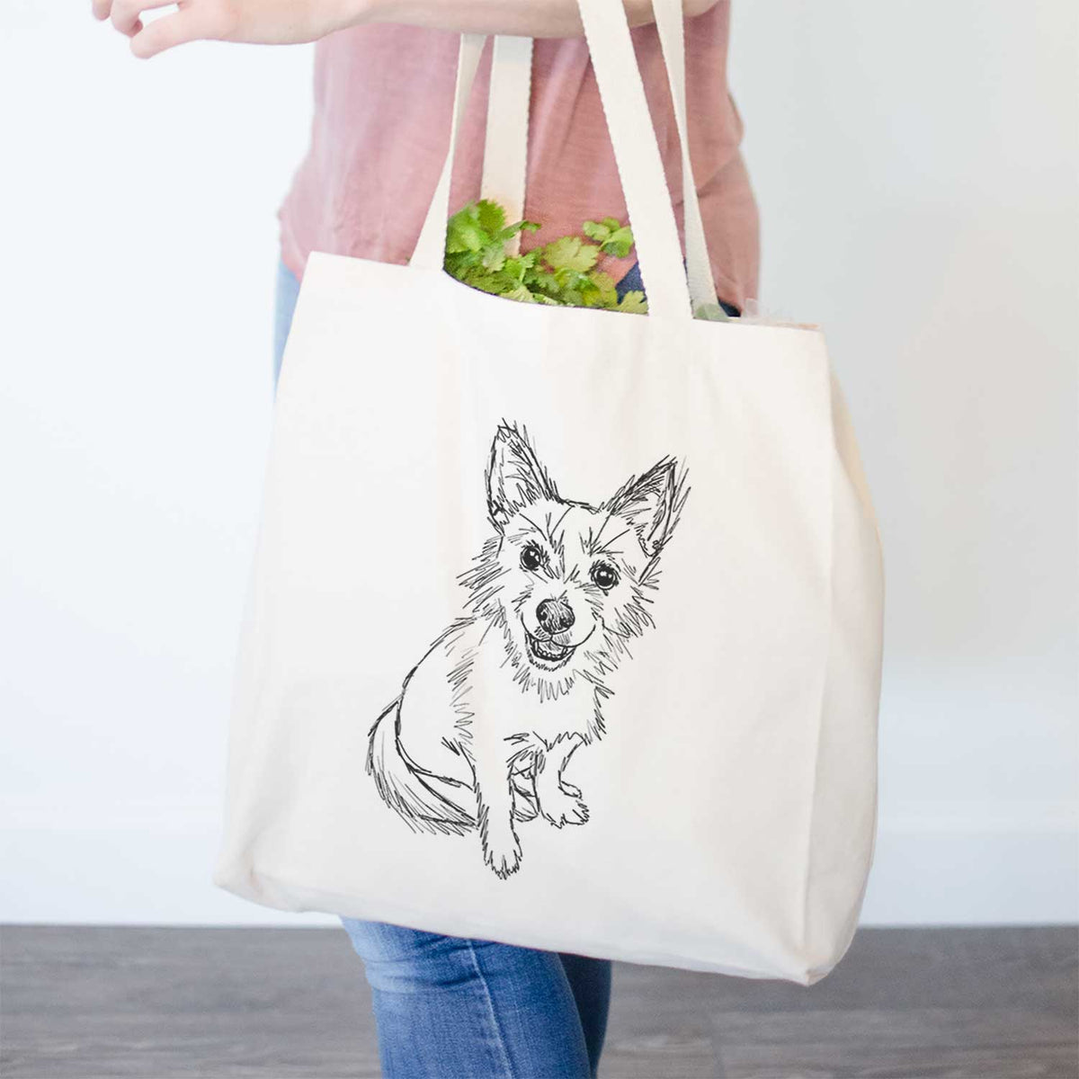 Doodled Boo the Mixed Breed - Tote Bag