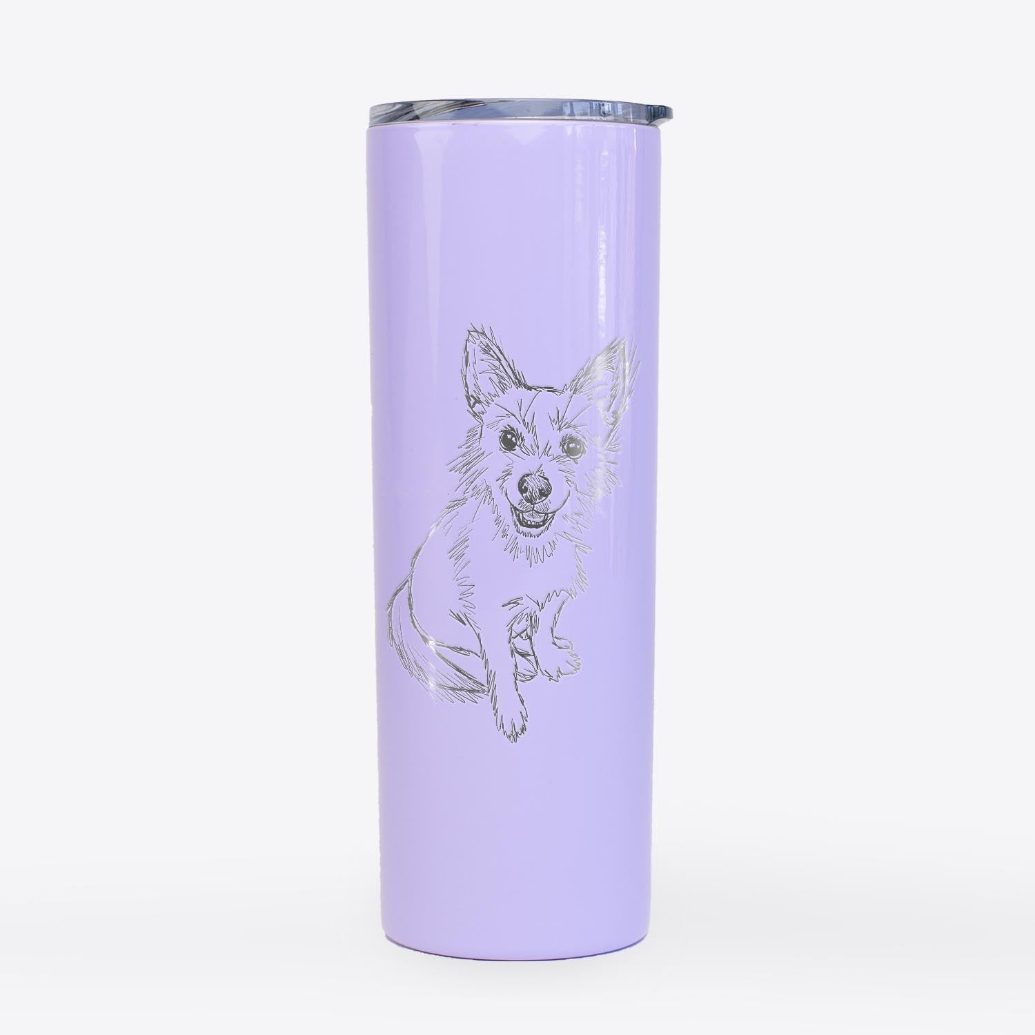 Doodled Boo the Mixed Breed - 20oz Skinny Tumbler