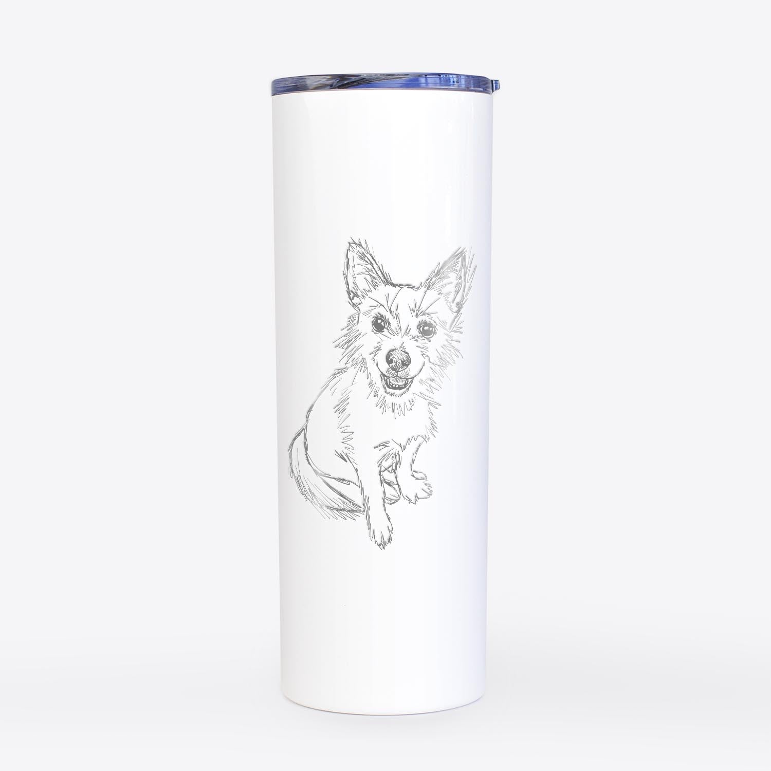 Doodled Boo the Mixed Breed - 20oz Skinny Tumbler