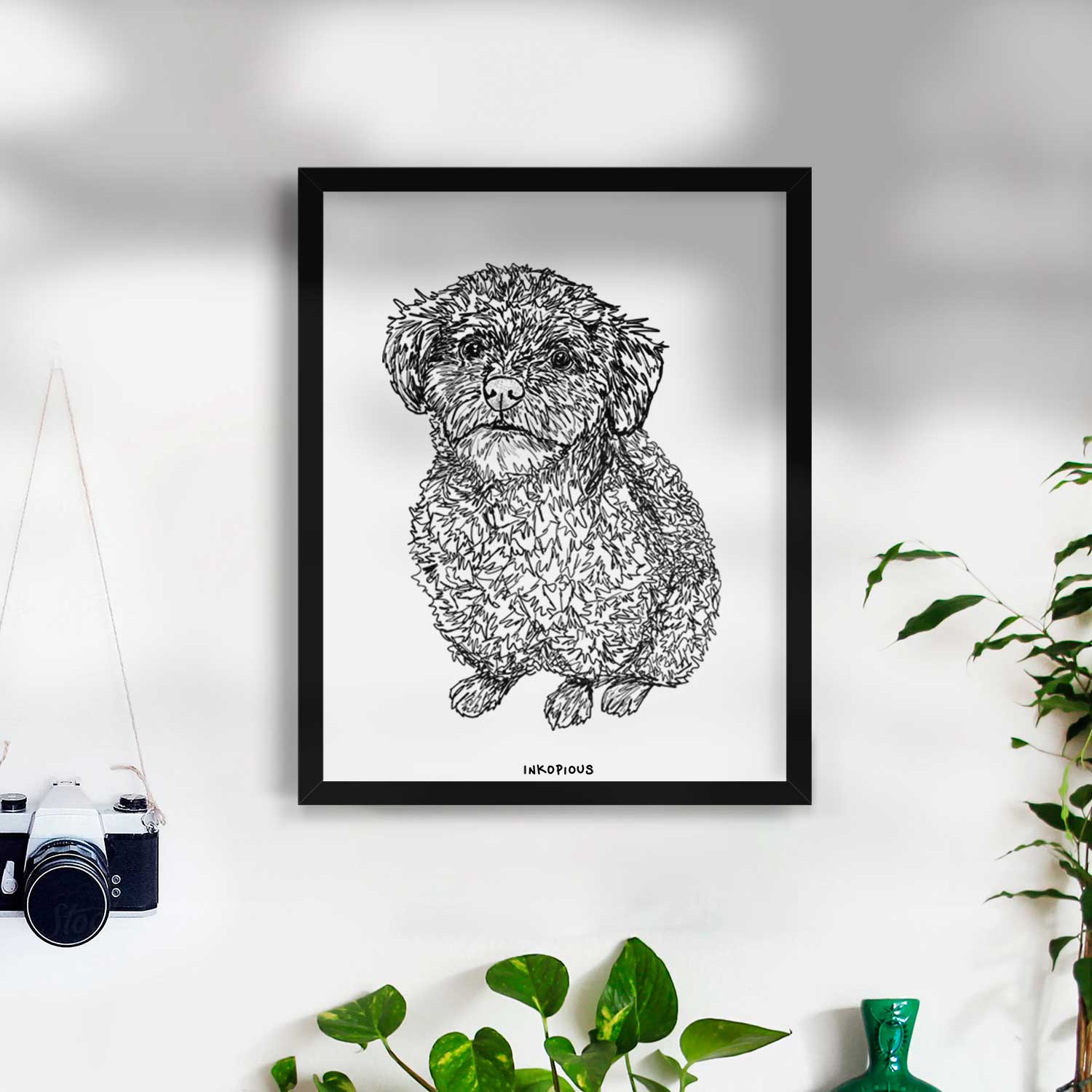 Doodled Boomer the Toy Poodle Art Print