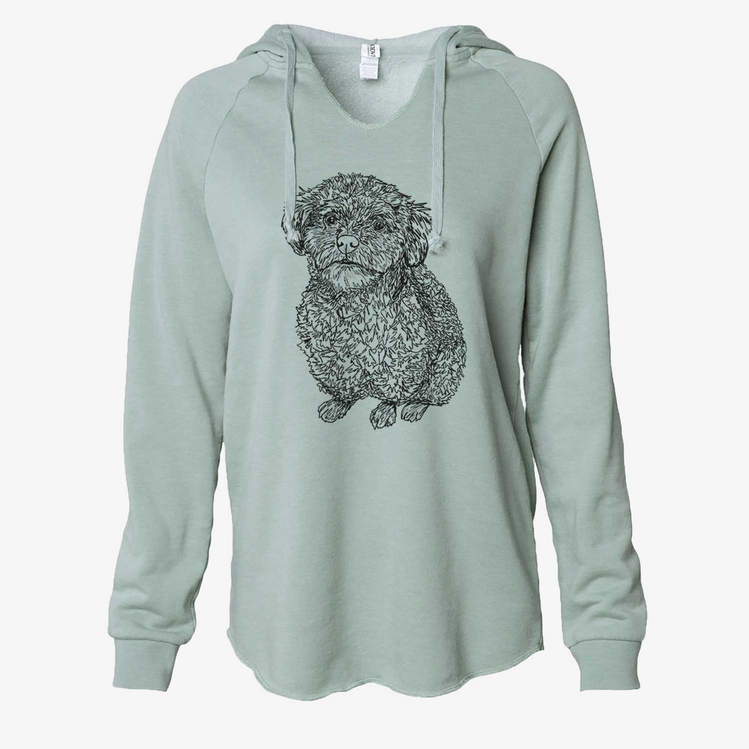 Doodled Boomer the Toy Poodle - Cali Wave Hooded Sweatshirt