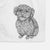 Doodled Boomer the Toy Poodle Decorative Hand Towel