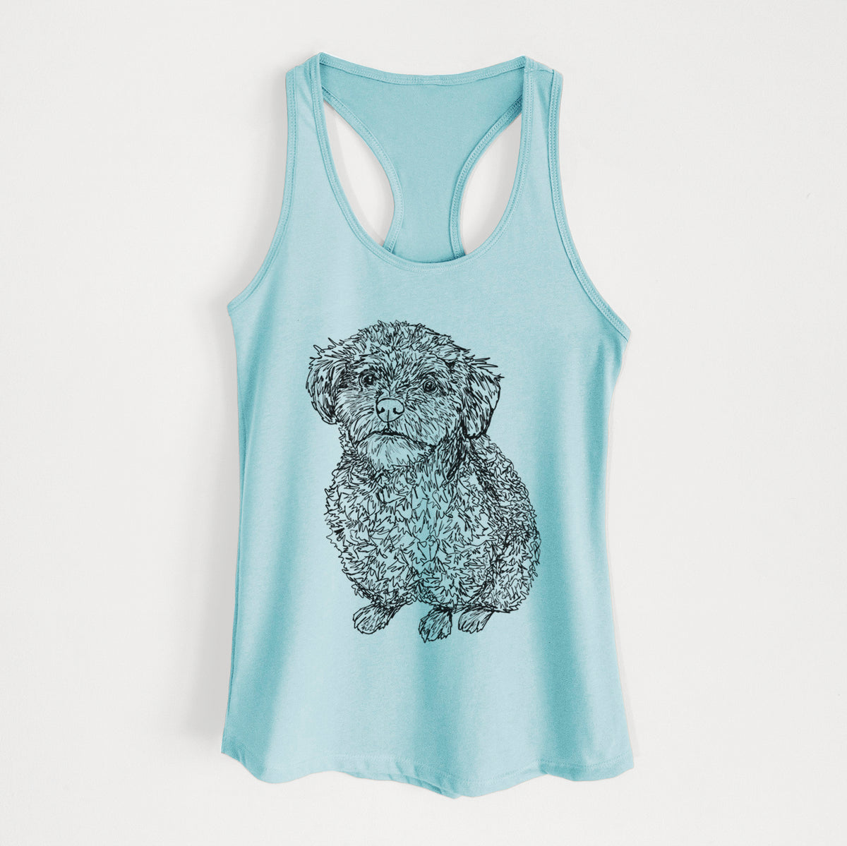 Doodled Boomer the Toy Poodle - Women&#39;s Racerback Tanktop