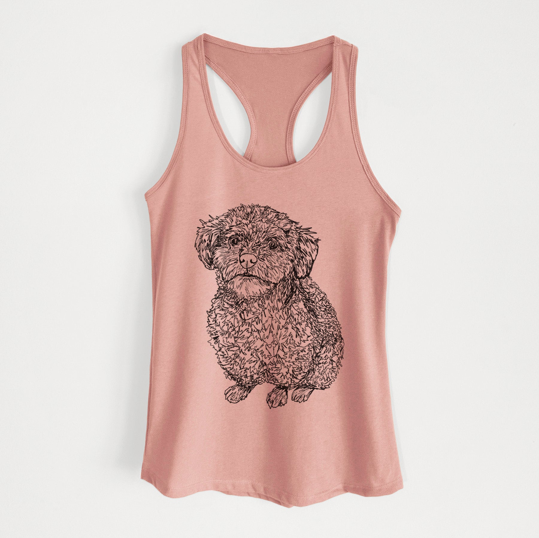 Doodled Boomer the Toy Poodle - Women's Racerback Tanktop