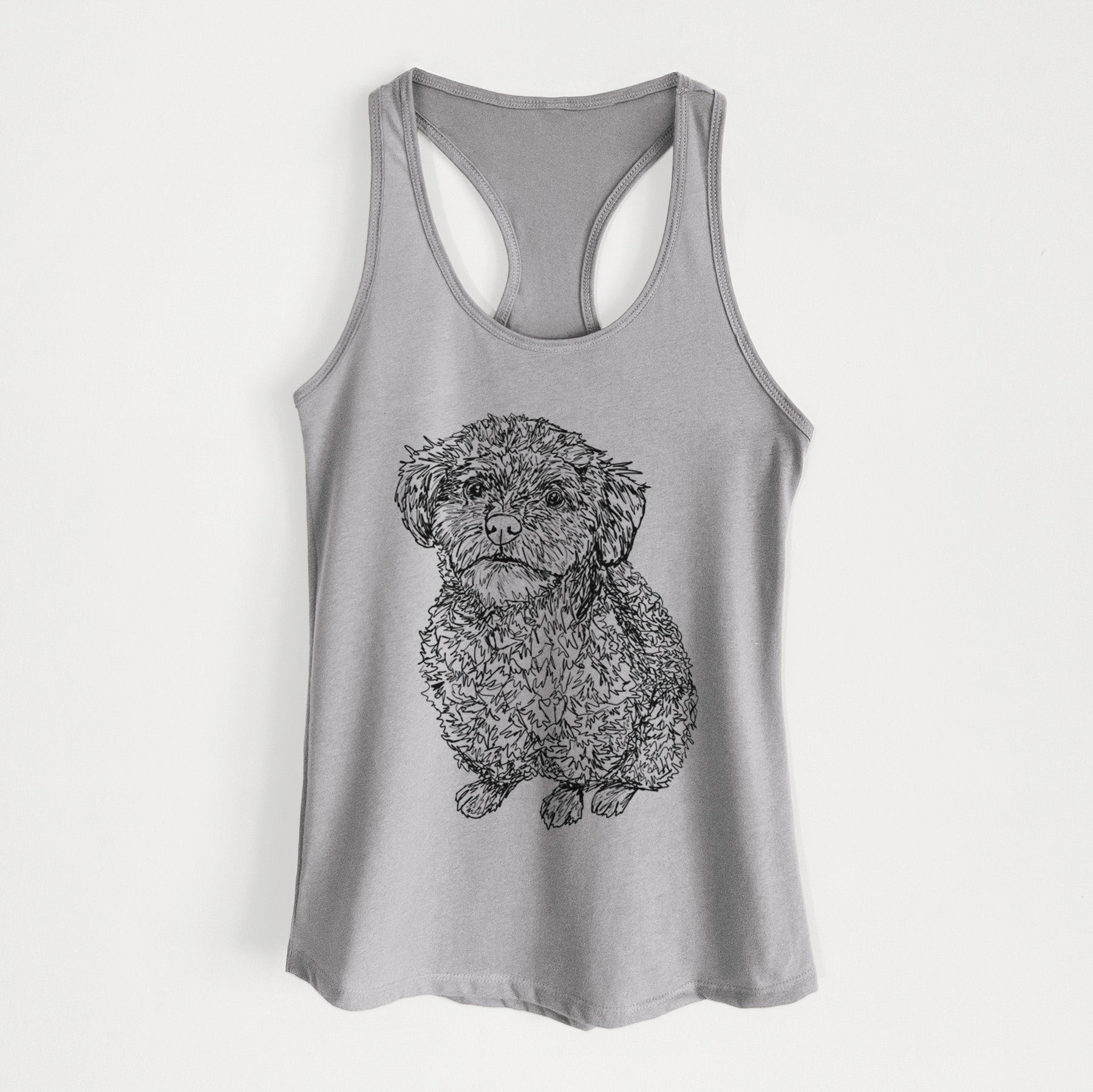 Doodled Boomer the Toy Poodle - Women's Racerback Tanktop