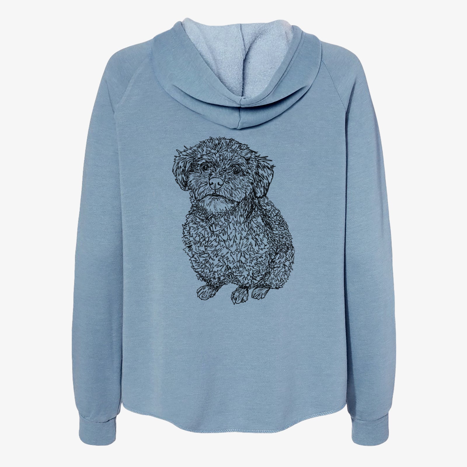 Doodled Boomer the Toy Poodle - Women's Cali Wave Zip-Up Sweatshirt