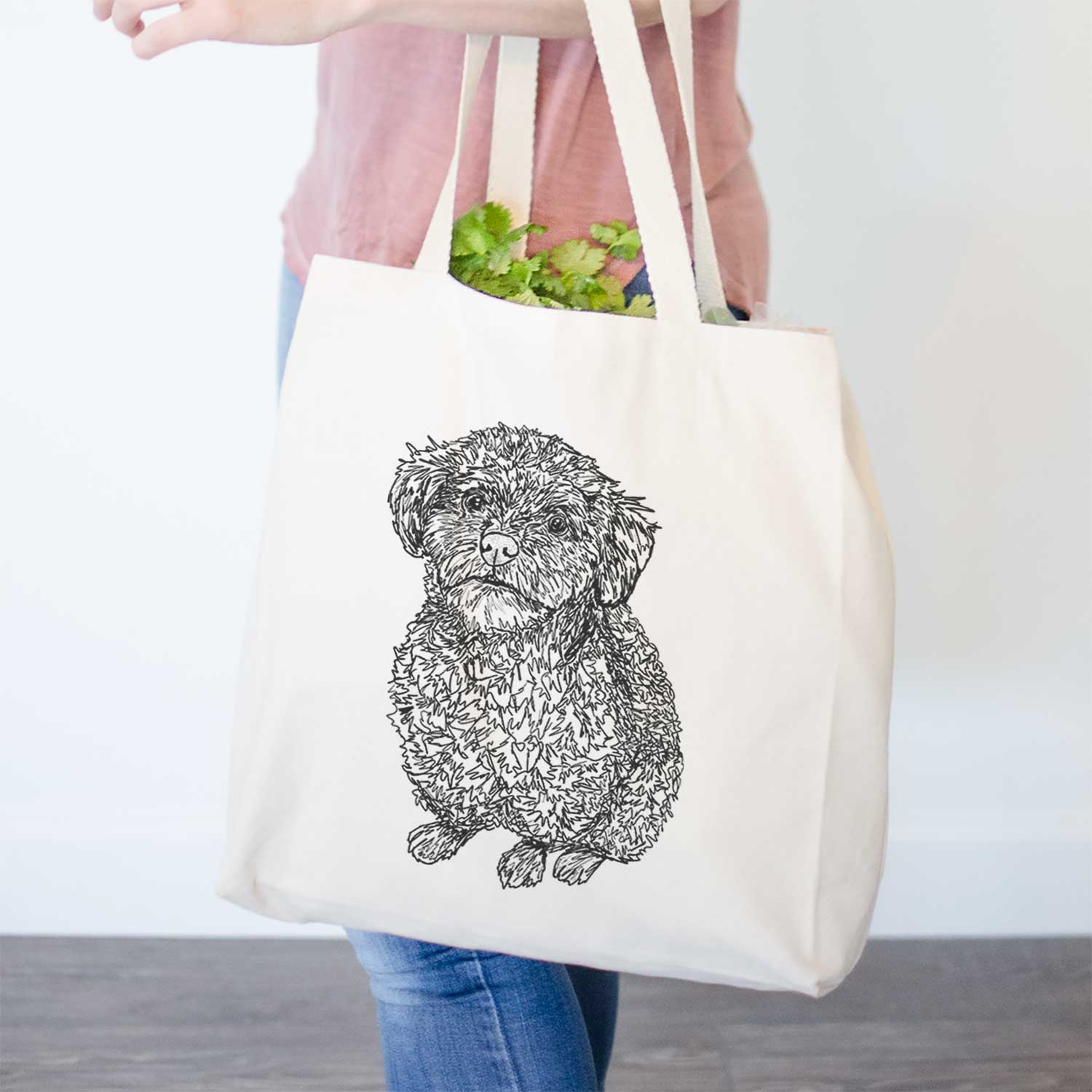 Doodled Boomer the Toy Poodle - Tote Bag