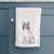 Doodled Border Collie Decorative Hand Towel