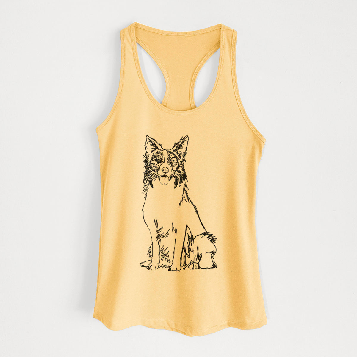 Doodled Border Collie - Women's Racerback Tanktop