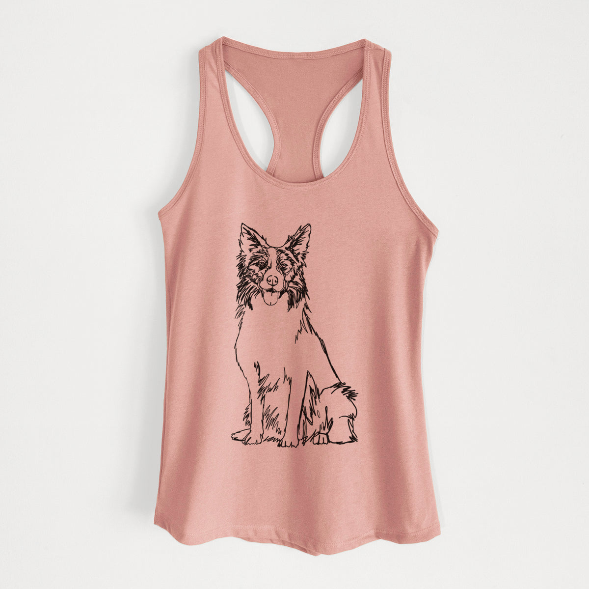 Doodled Border Collie - Women's Racerback Tanktop
