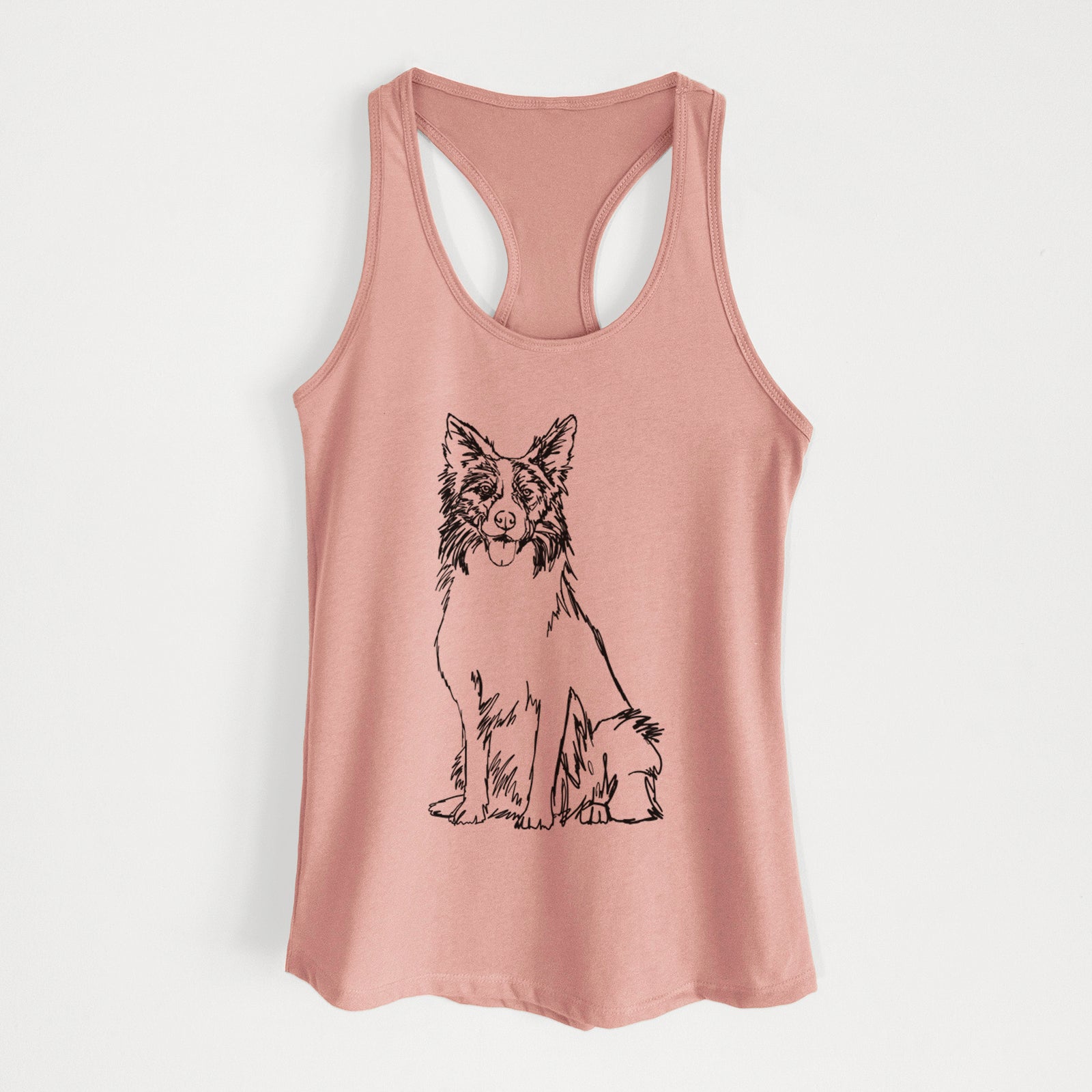 Doodled Border Collie - Women's Racerback Tanktop