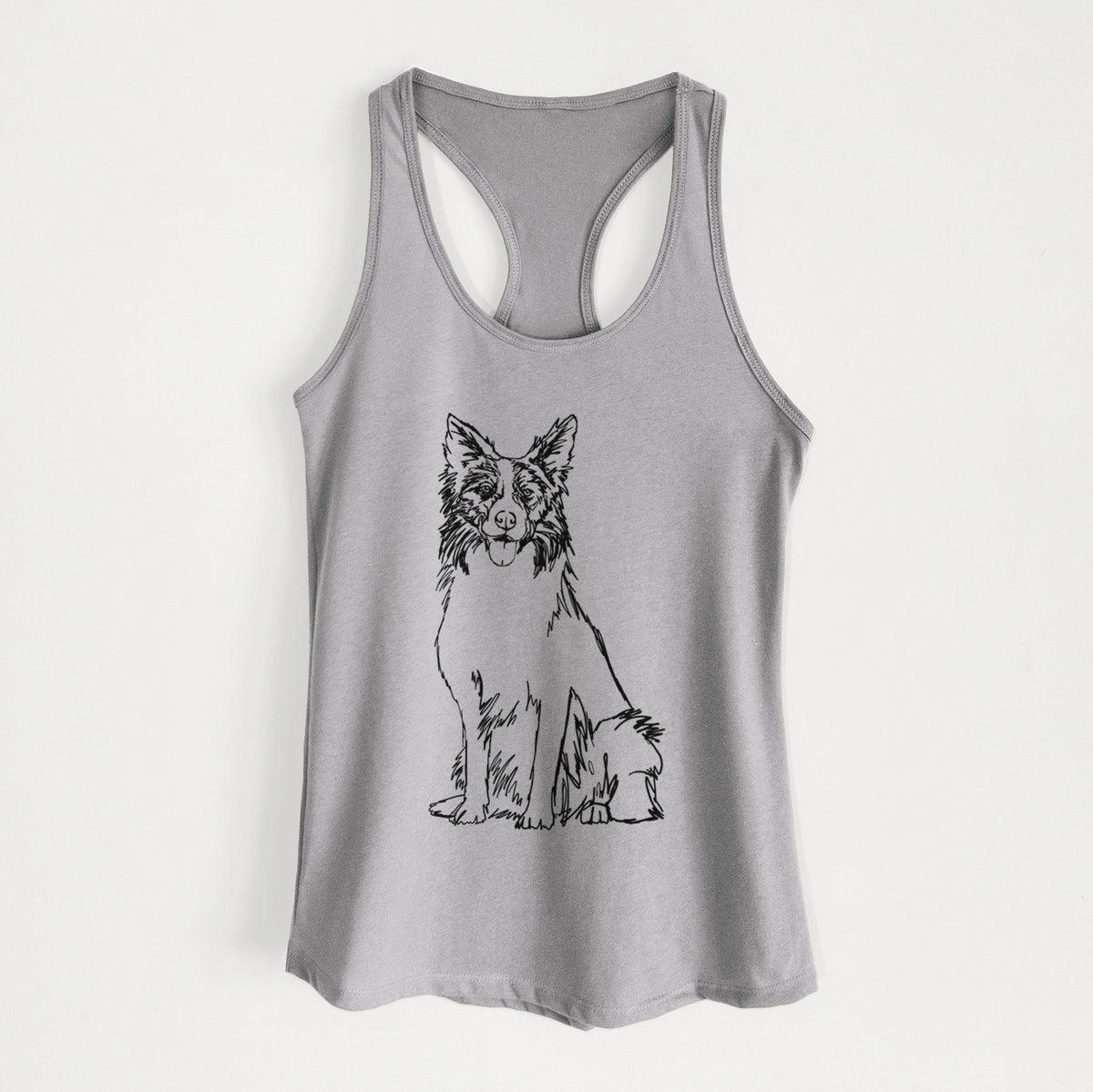Doodled Border Collie - Women's Racerback Tanktop