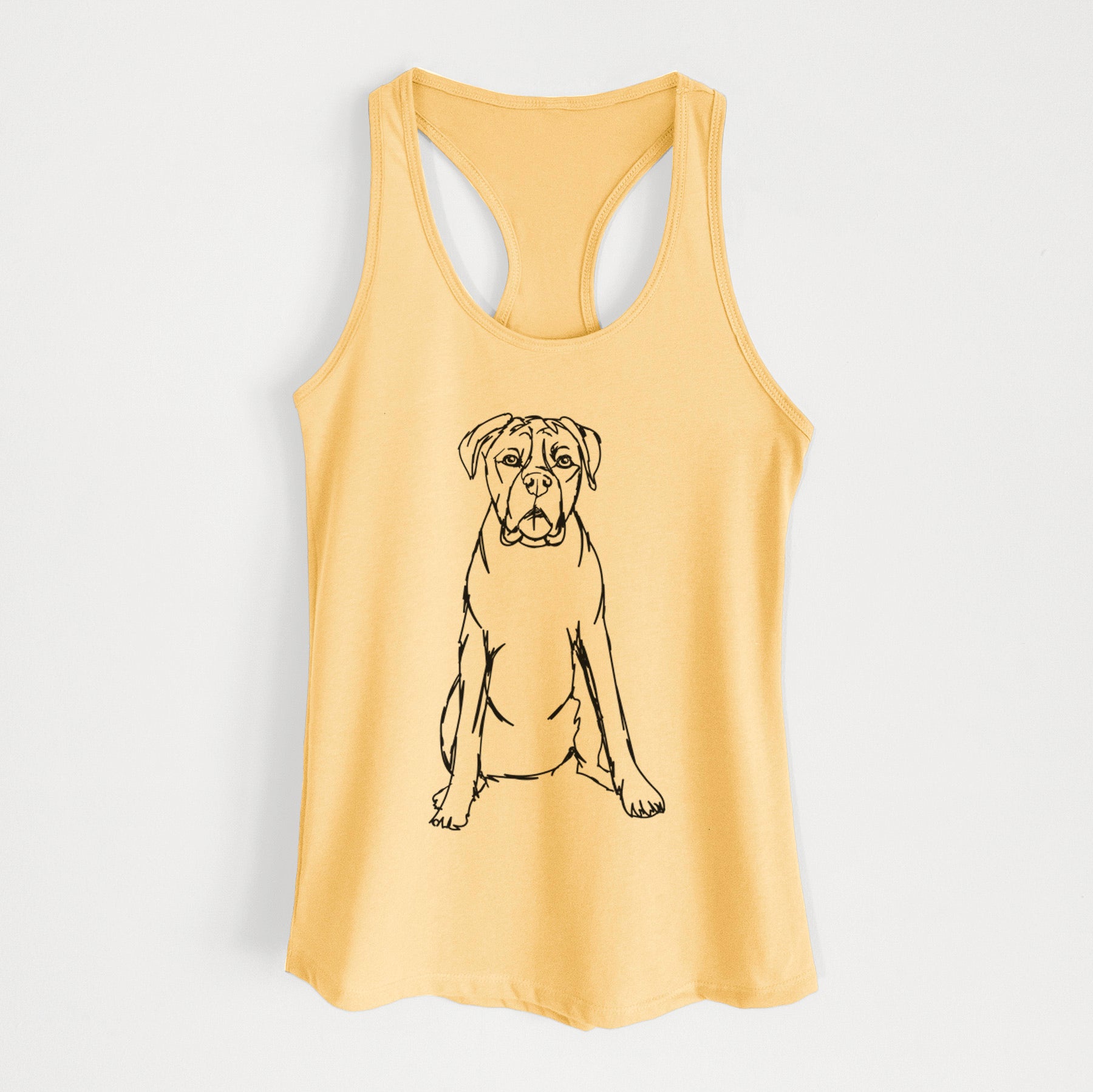 Doodled Boxer - Women's Racerback Tanktop