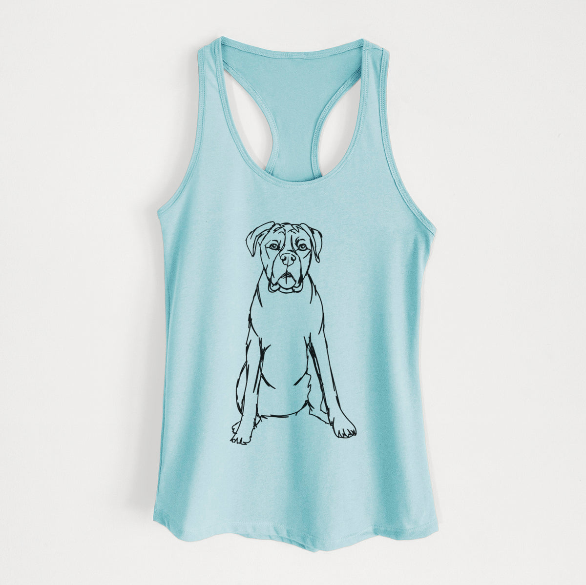 Doodled Boxer - Women&#39;s Racerback Tanktop