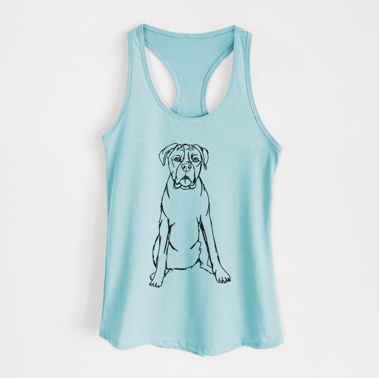 Doodled Boxer - Women's Racerback Tanktop