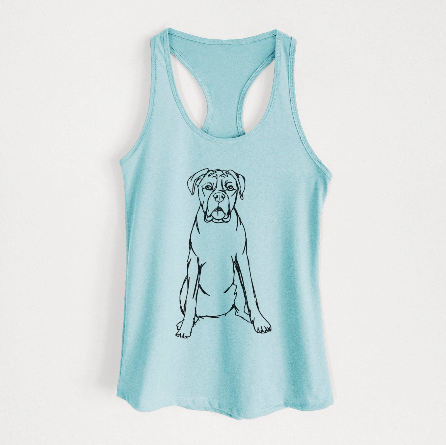 Doodled Boxer - Women's Racerback Tanktop