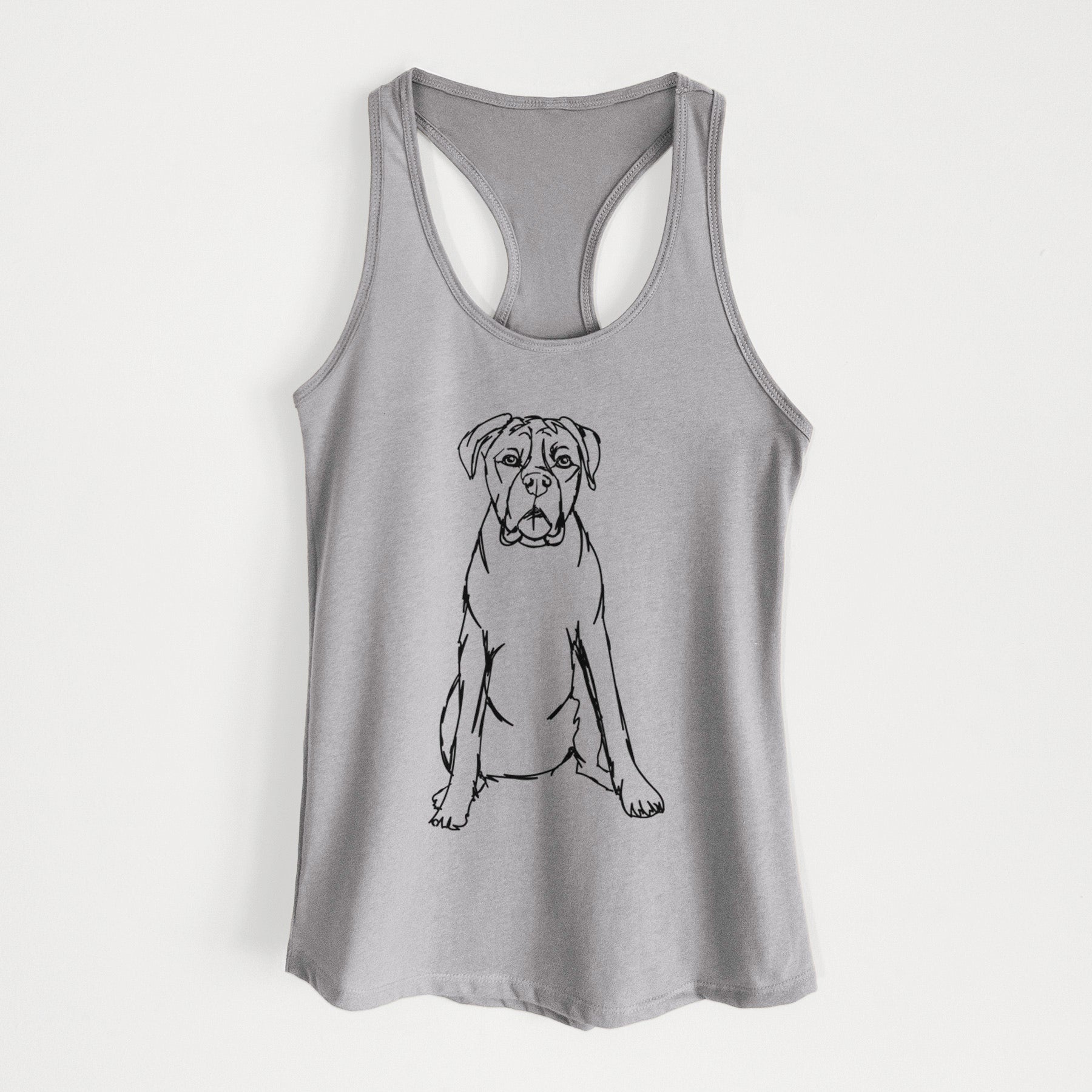 Doodled Boxer - Women's Racerback Tanktop