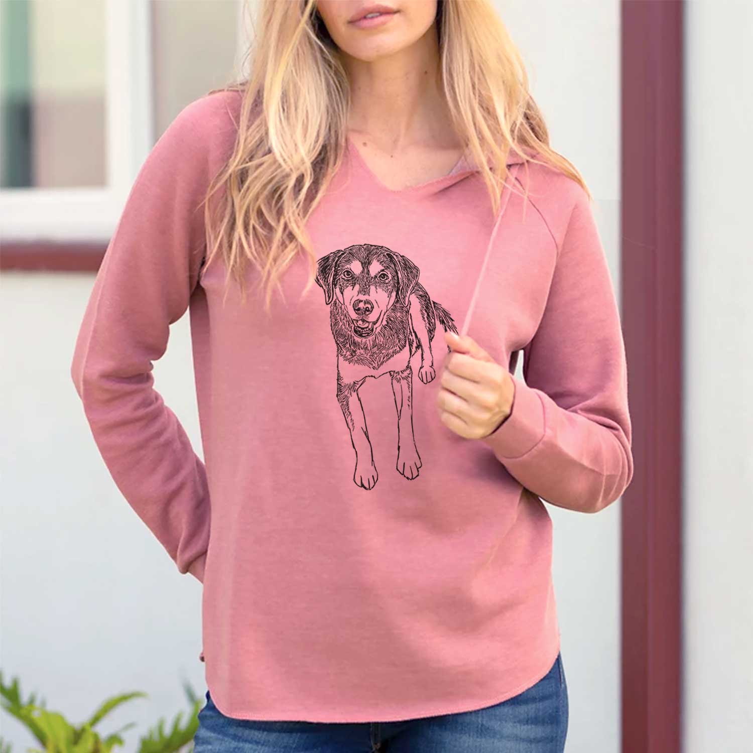 Doodled Briley the Mixed Breed - Cali Wave Hooded Sweatshirt