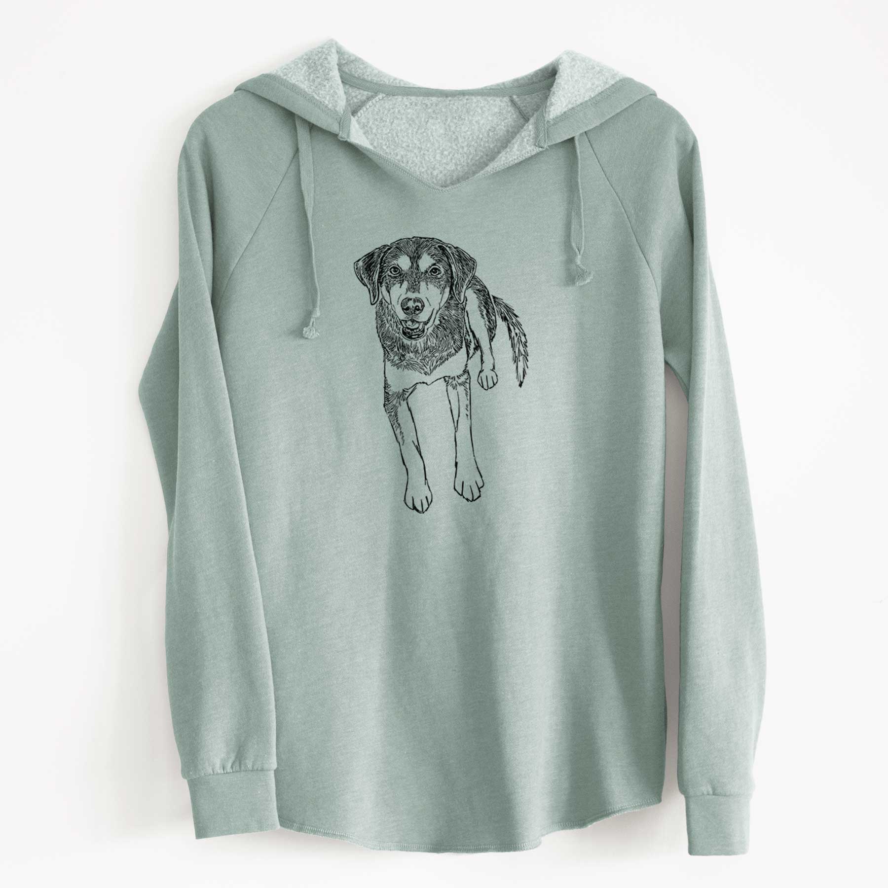 Doodled Briley the Mixed Breed - Cali Wave Hooded Sweatshirt