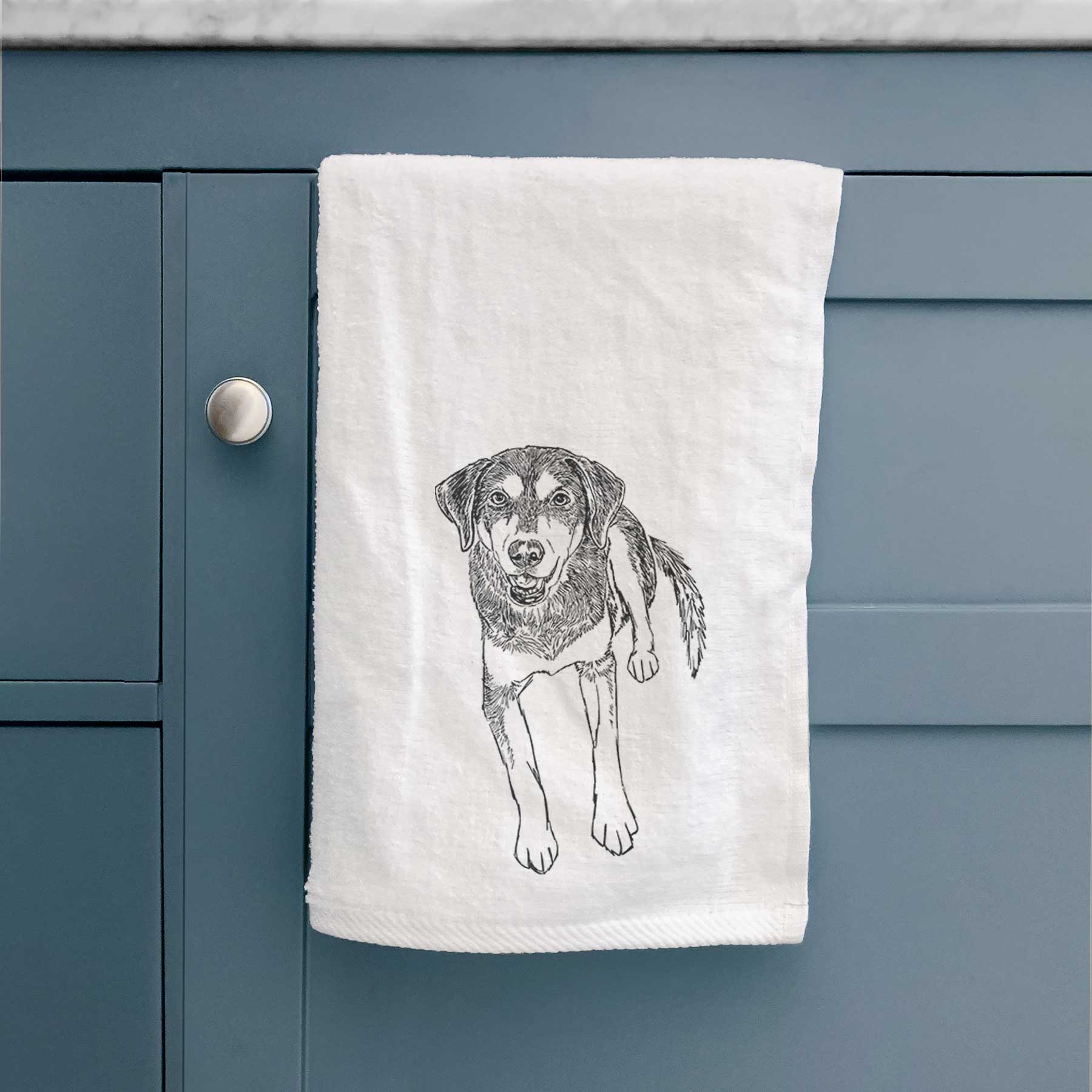 Doodled Briley the Mixed Breed Decorative Hand Towel