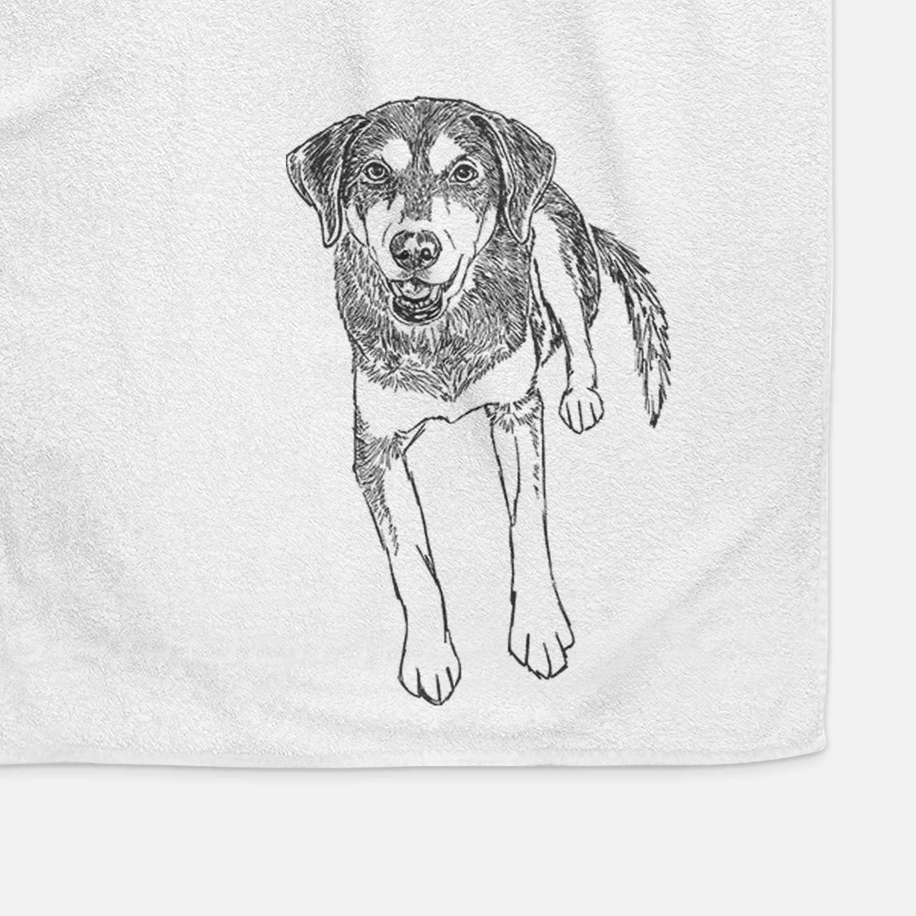 Doodled Briley the Mixed Breed Decorative Hand Towel