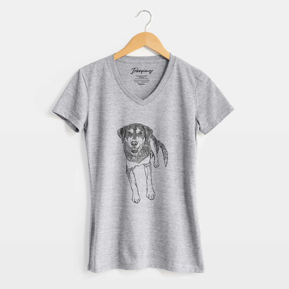Doodled Briley the Mixed Breed - Women's V-neck Shirt