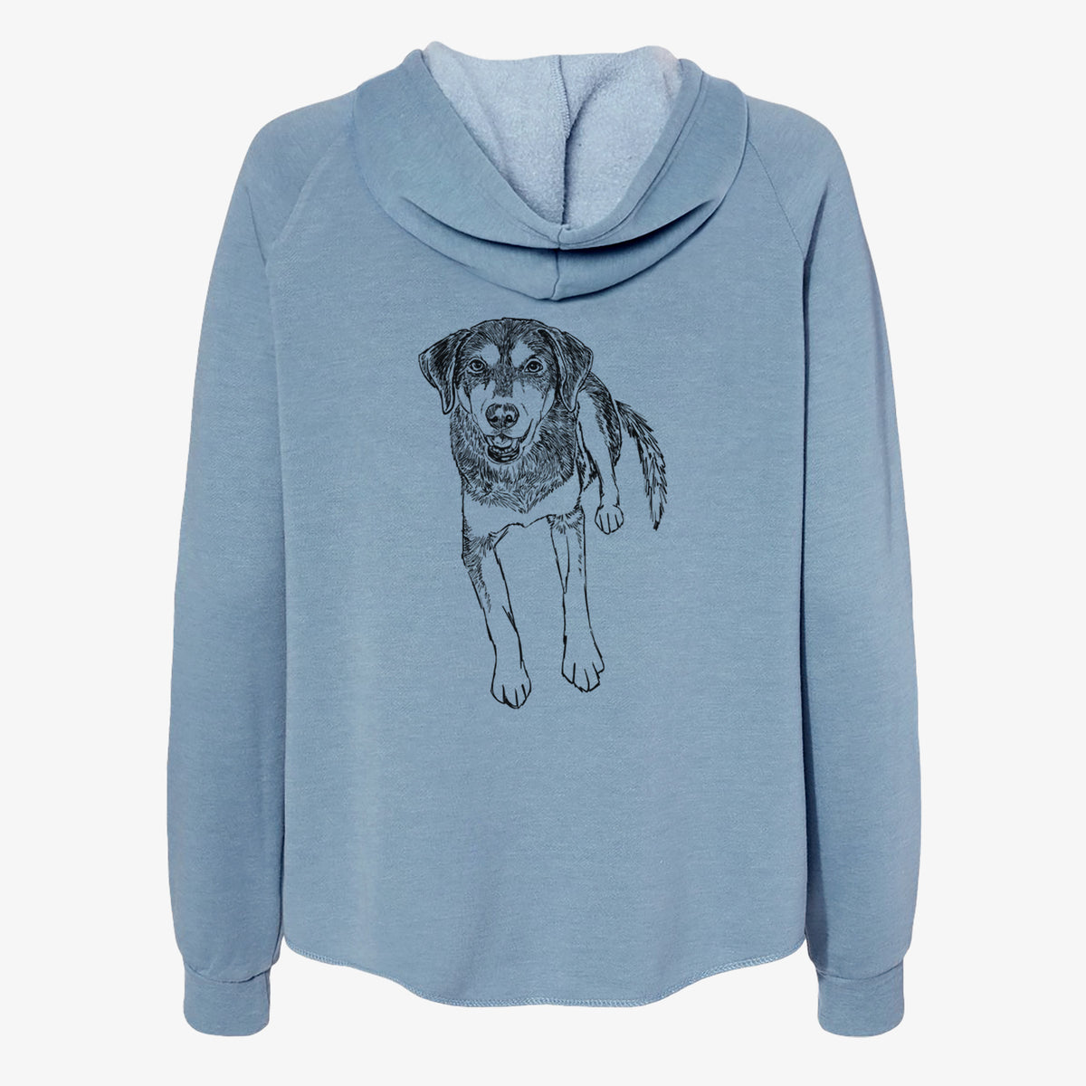 Doodled Briley the Mixed Breed - Women's Cali Wave Zip-Up Sweatshirt