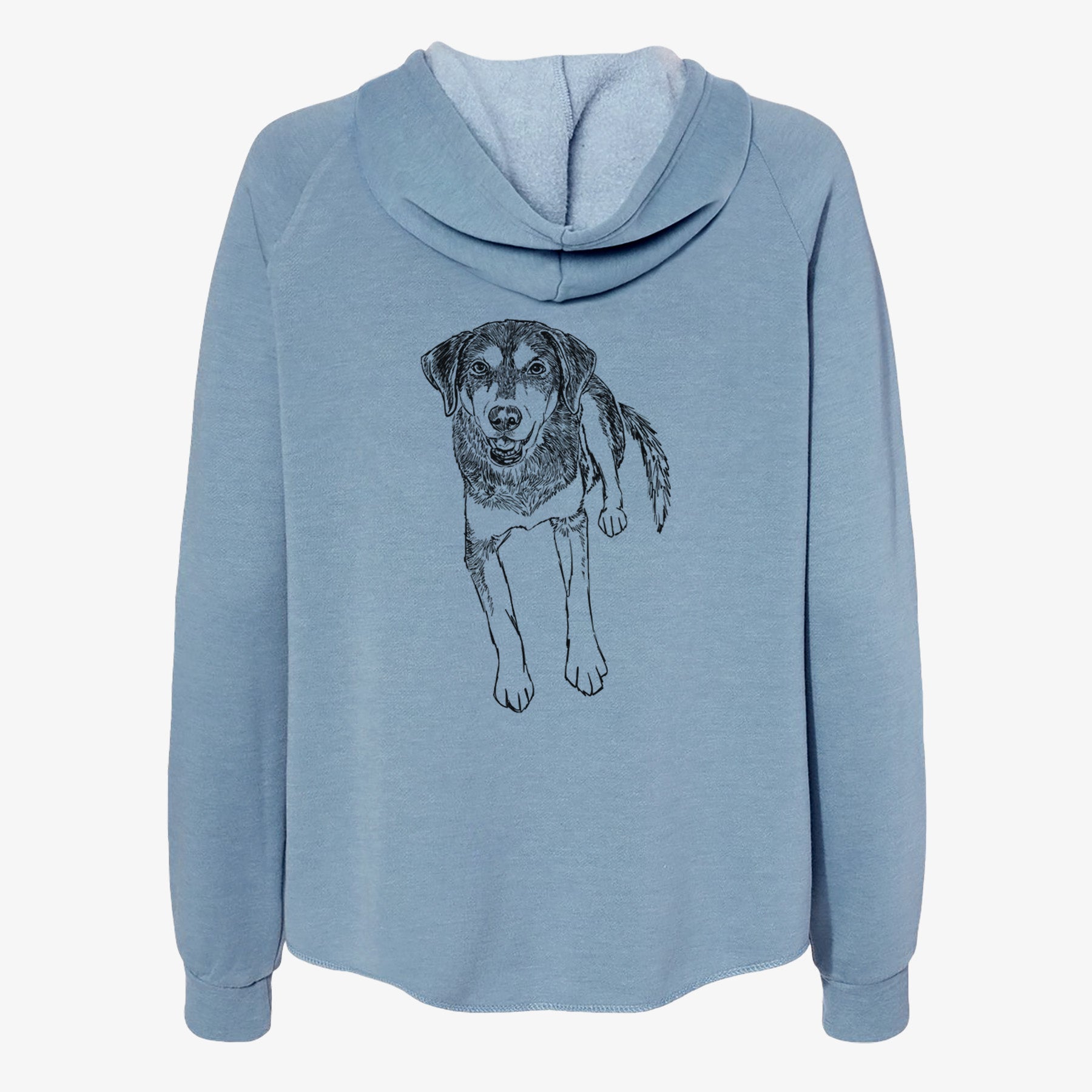 Doodled Briley the Mixed Breed - Women's Cali Wave Zip-Up Sweatshirt