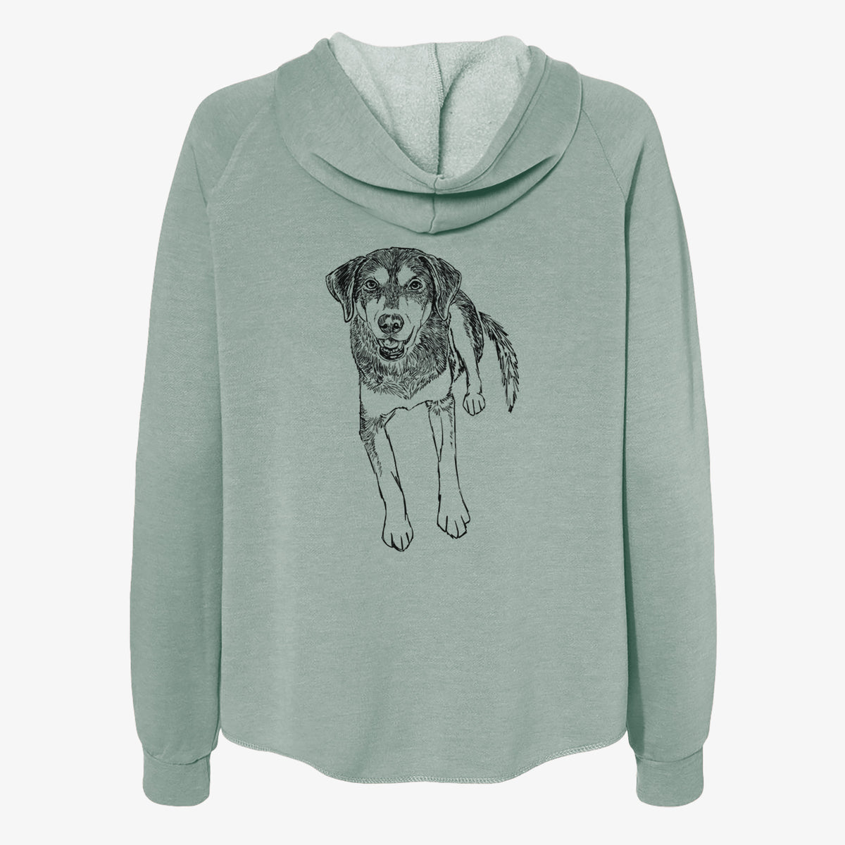 Doodled Briley the Mixed Breed - Women's Cali Wave Zip-Up Sweatshirt