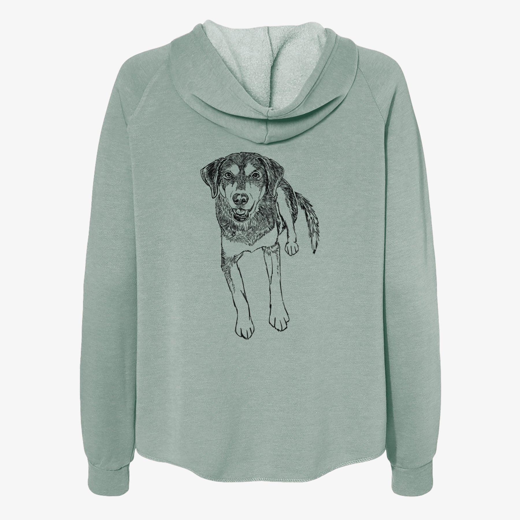 Doodled Briley the Mixed Breed - Women's Cali Wave Zip-Up Sweatshirt