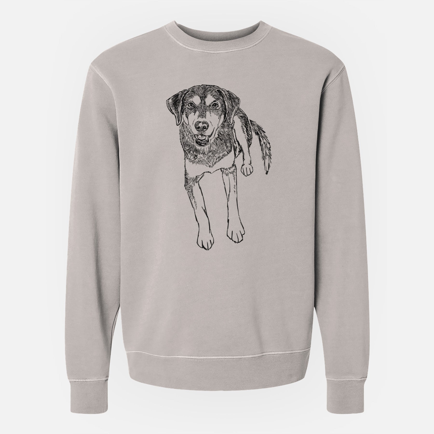 Doodled Briley the Mixed Breed - Unisex Pigment Dyed Crew Sweatshirt