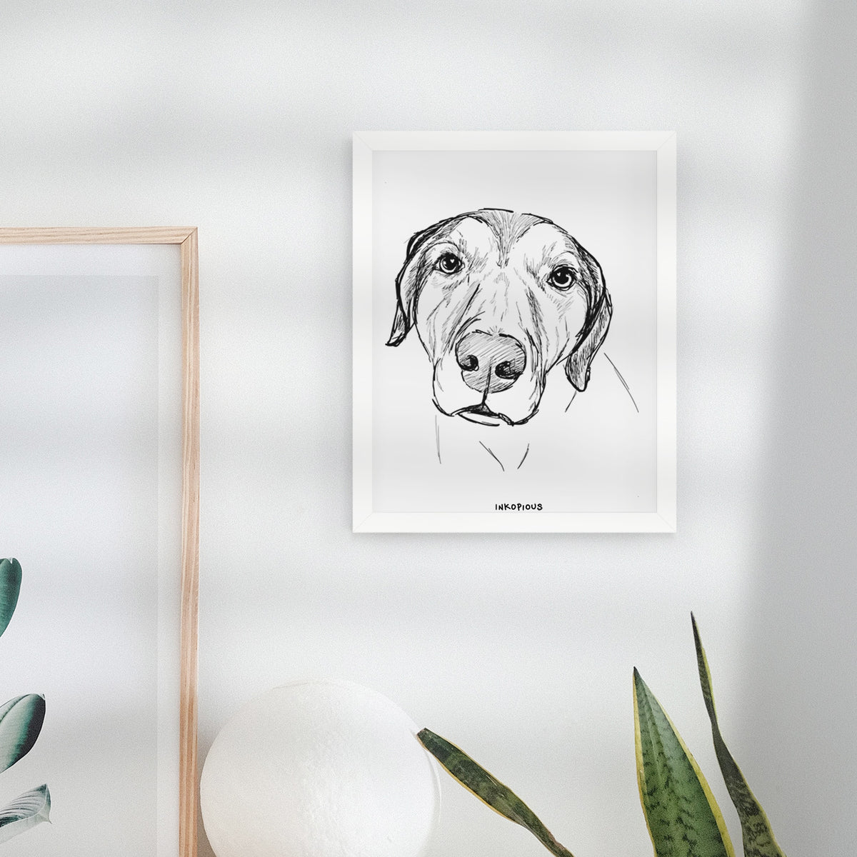 Doodled Buckeye the Catahoula Leopard Mix Art Print
