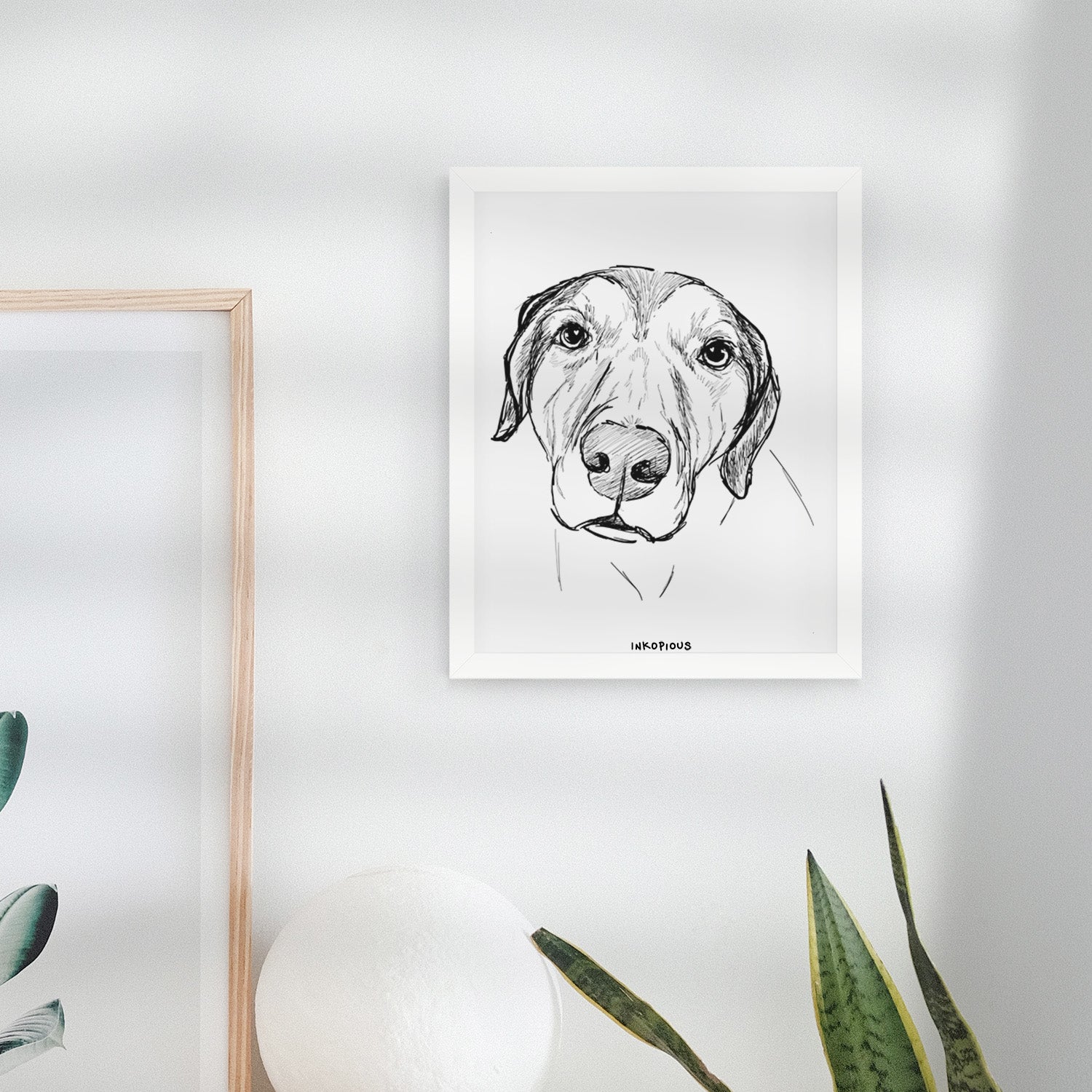 Doodled Buckeye the Catahoula Leopard Mix Art Print
